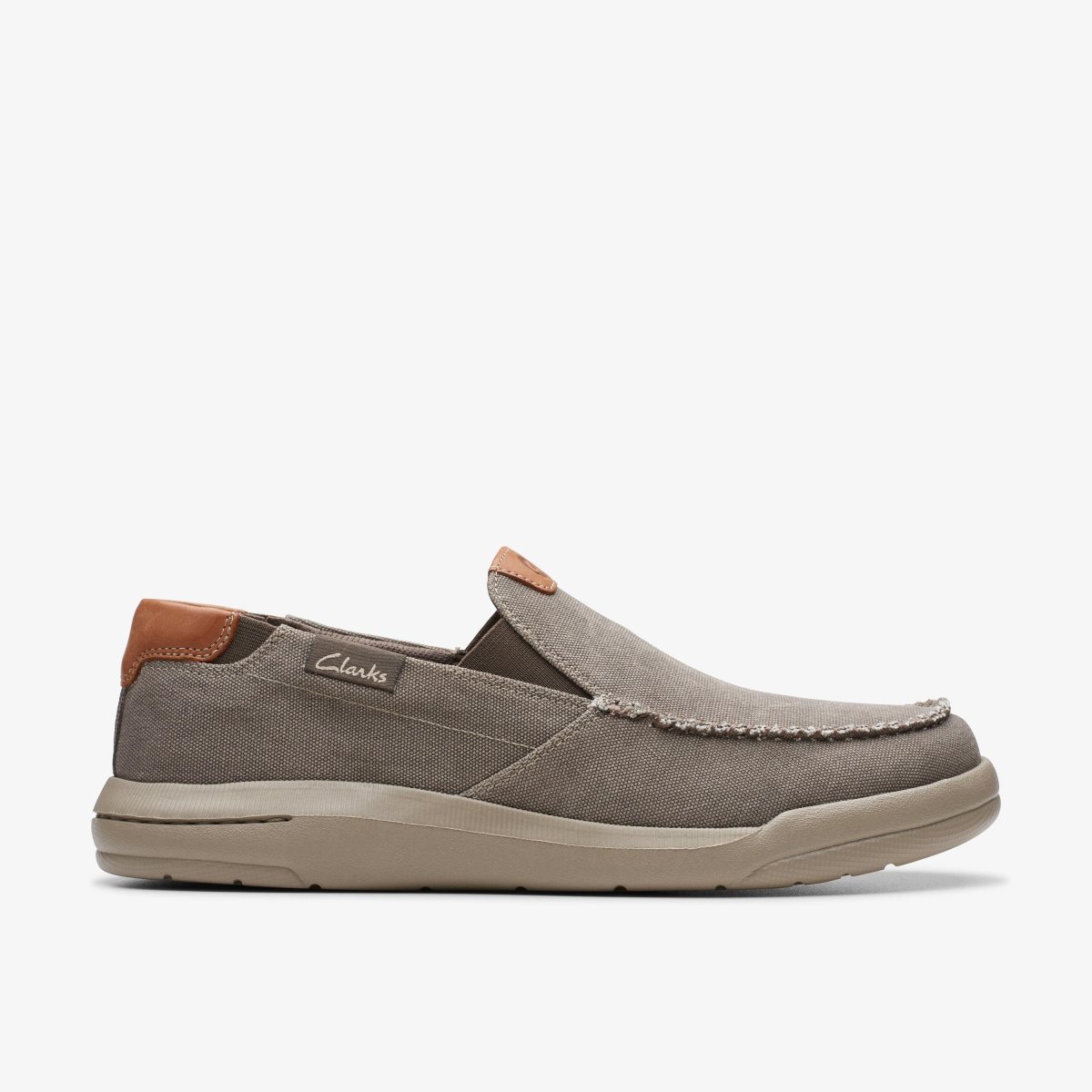 Clarks Driftlite Step Taupe Canvas Grey Brown | 0394WZMFV