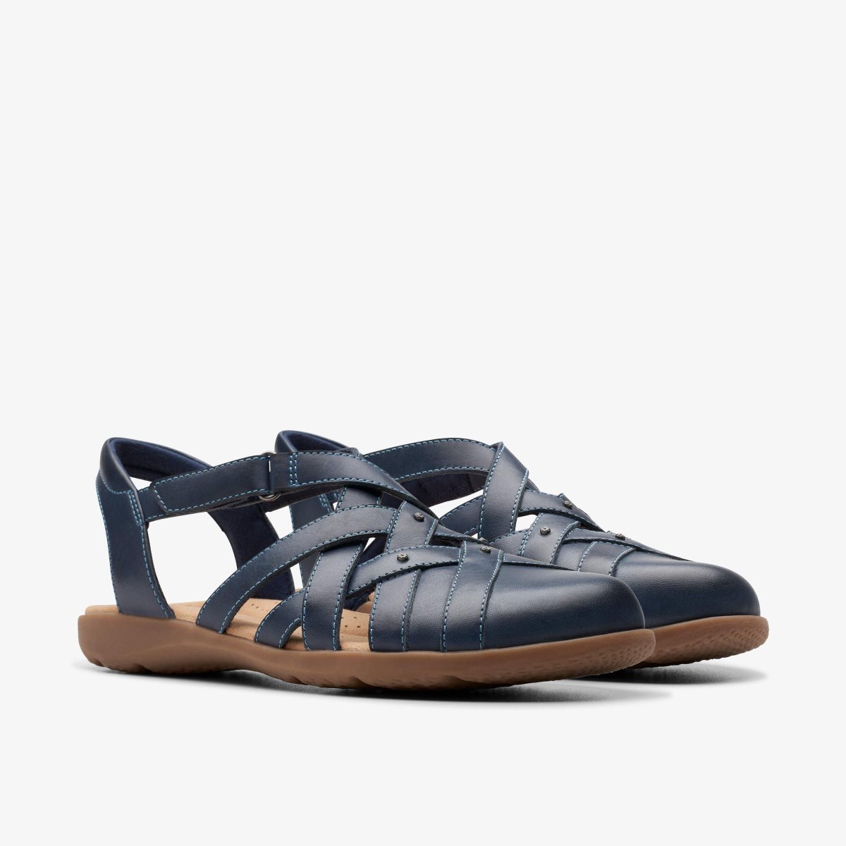 Clarks Elizabelle Sea Navy Leather Navy | 7859JBLVT