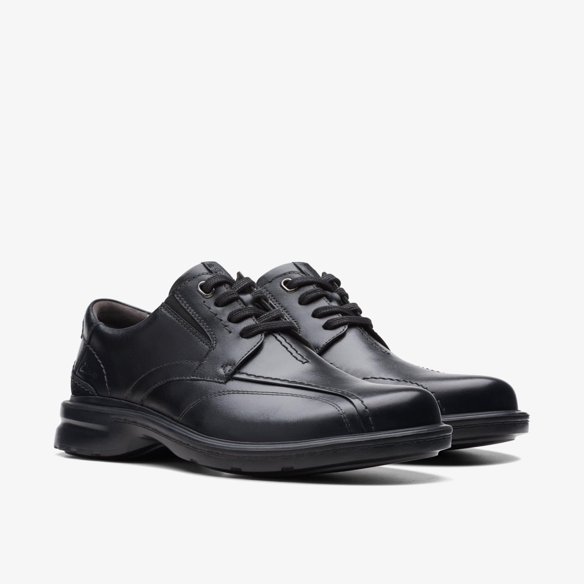 Clarks Gessler Lace Black Leather Black | 4596IAQPO