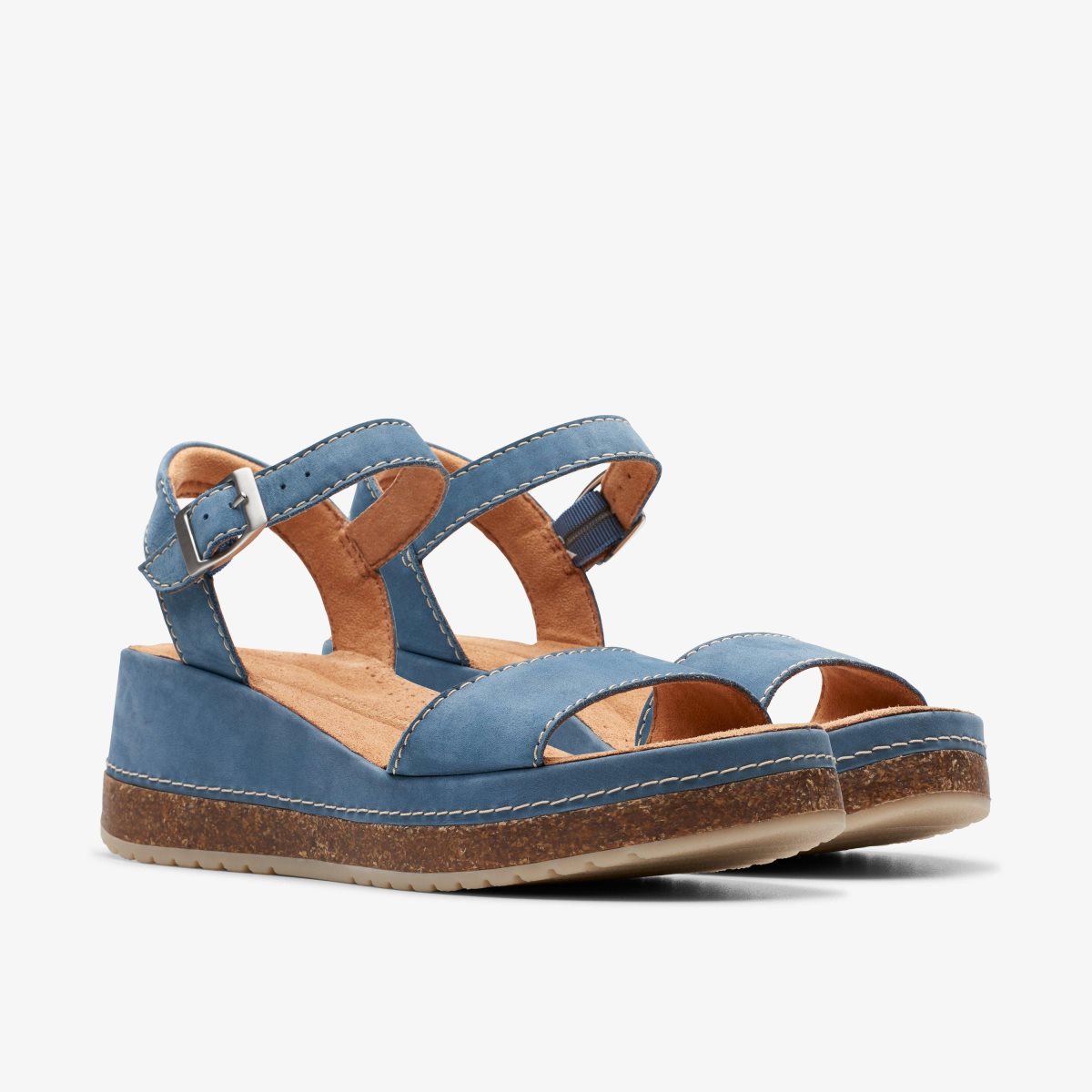 Clarks Kassanda Lily Blue Nubuck Blue | 0597JWRUX