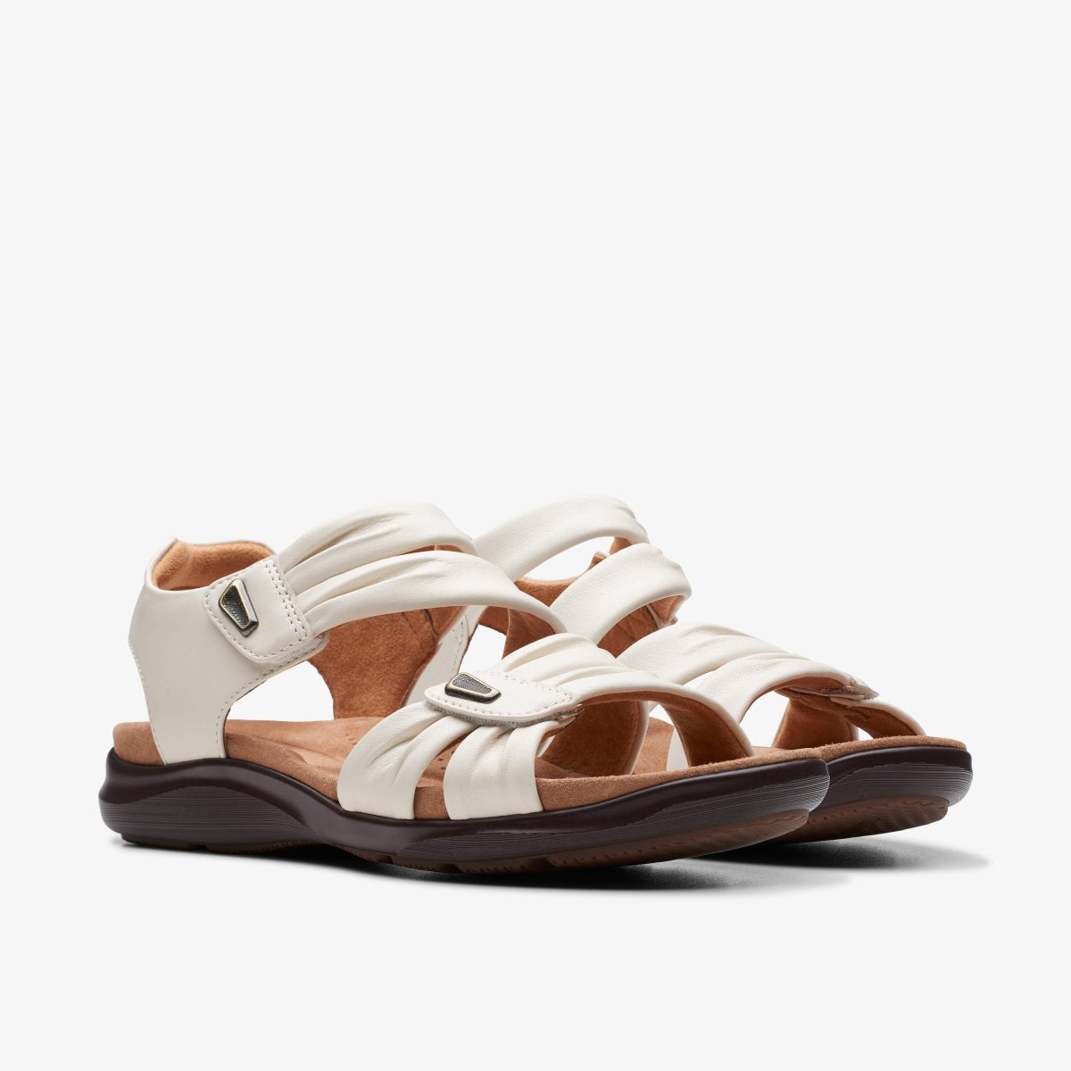 Clarks Kitly Ave Off White Leather White | 6087SOZNH