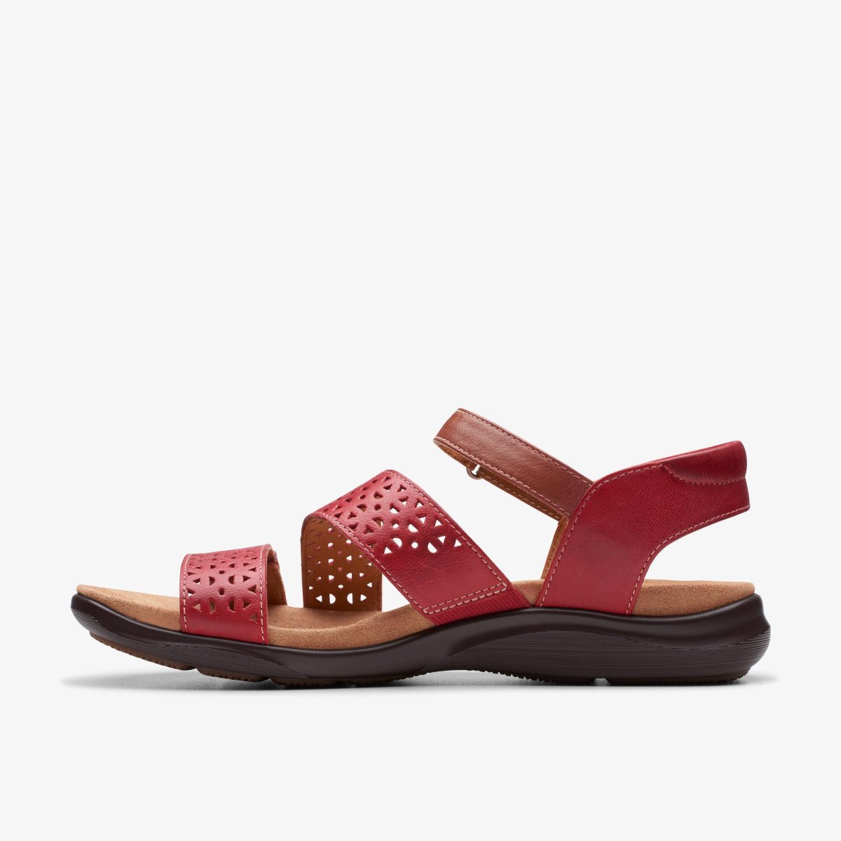 Clarks Kitly Way Cherry Leather Pink | 6094IKFQA