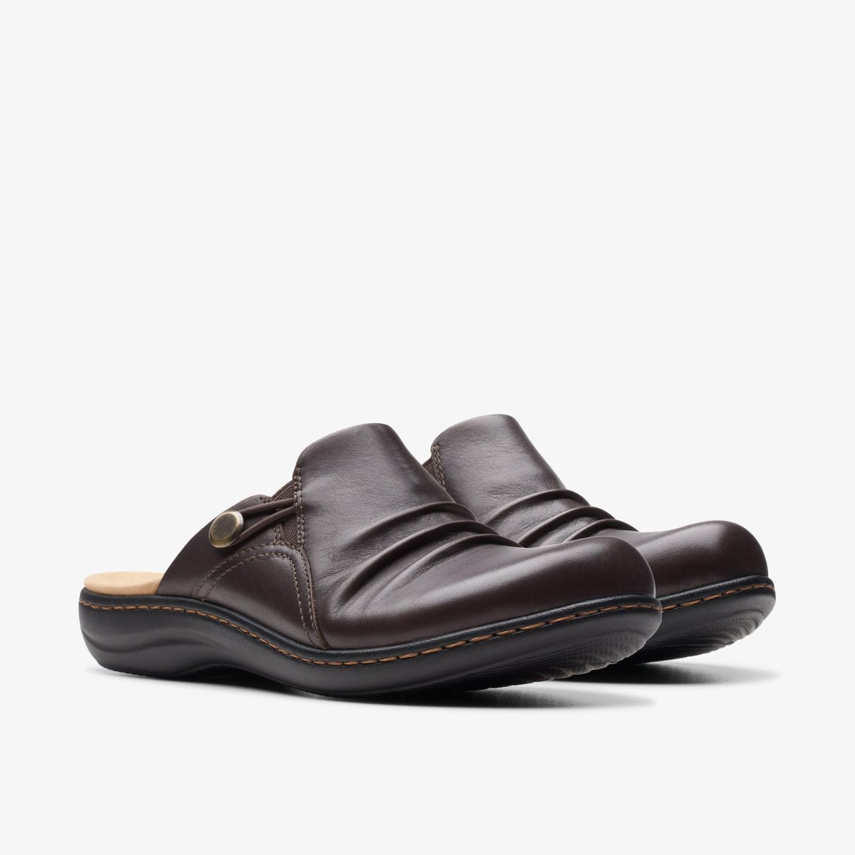 Clarks Laurieann Bay Dark Brown Leather Dark Brown | 5961AYCGT