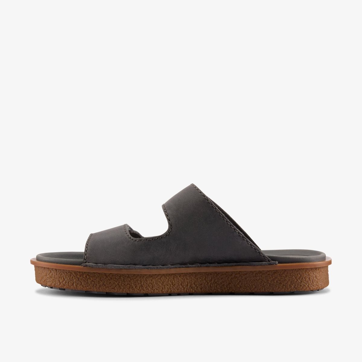 Clarks Litton Strap Dark Grey Leather Dark Grey | 1542VEHSF