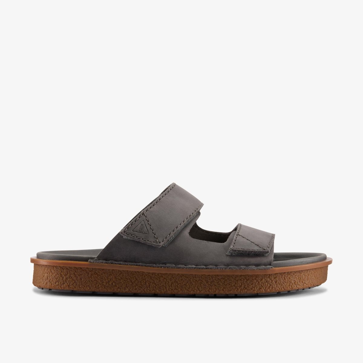 Clarks Litton Strap Dark Grey Leather Dark Grey | 1542VEHSF