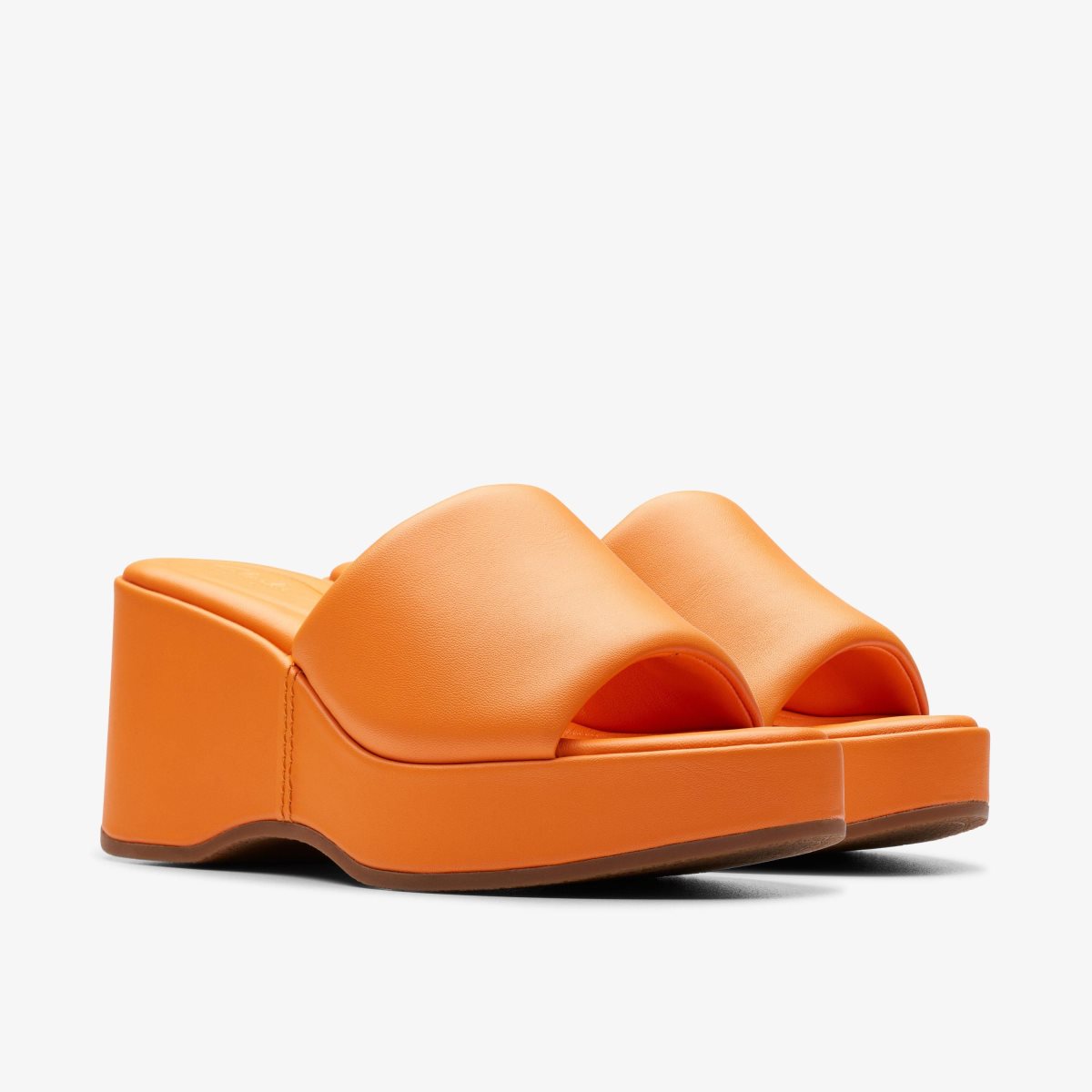 Clarks Manon Glide Orange Leather Orange | 6082CLEWH