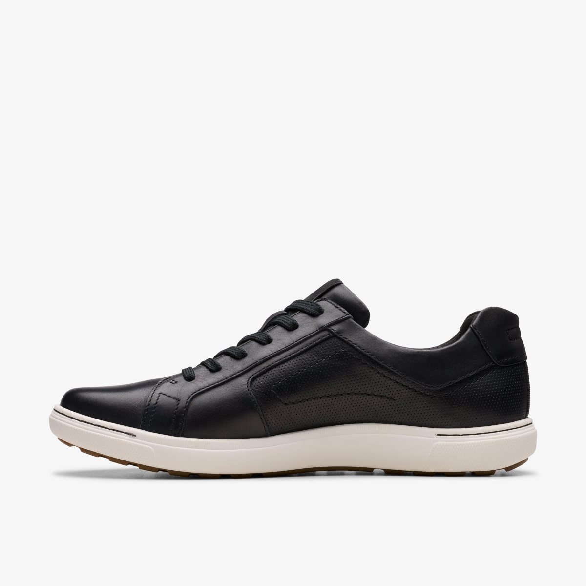 Clarks Mapstone Lace Black Leather Black | 3618DJFOY