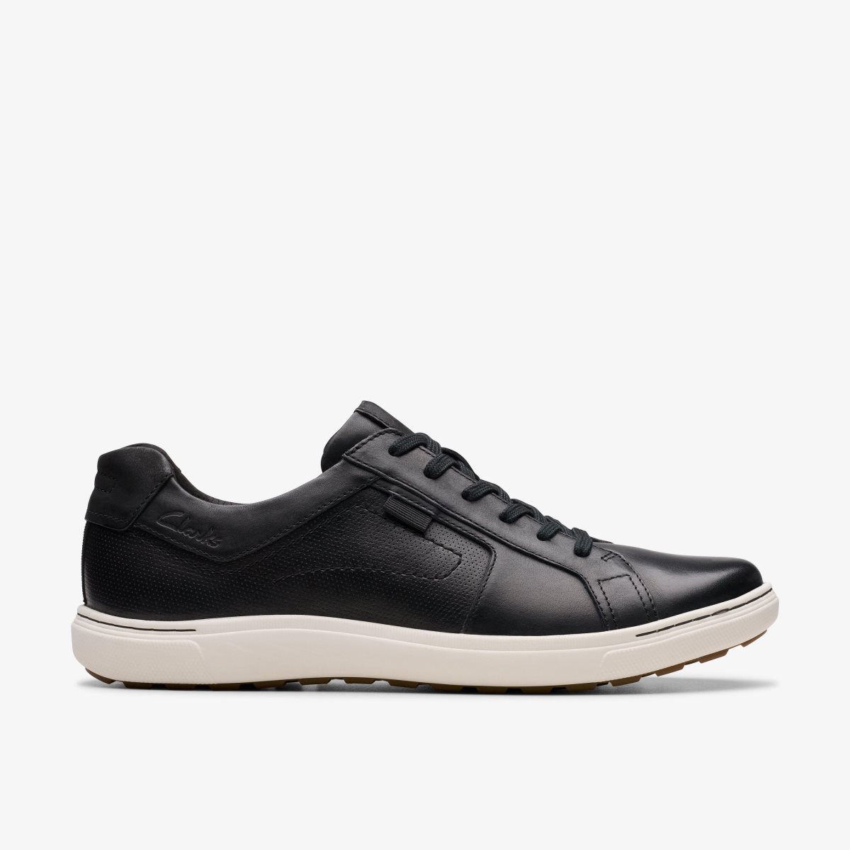 Clarks Mapstone Lace Black Leather Black | 3618DJFOY