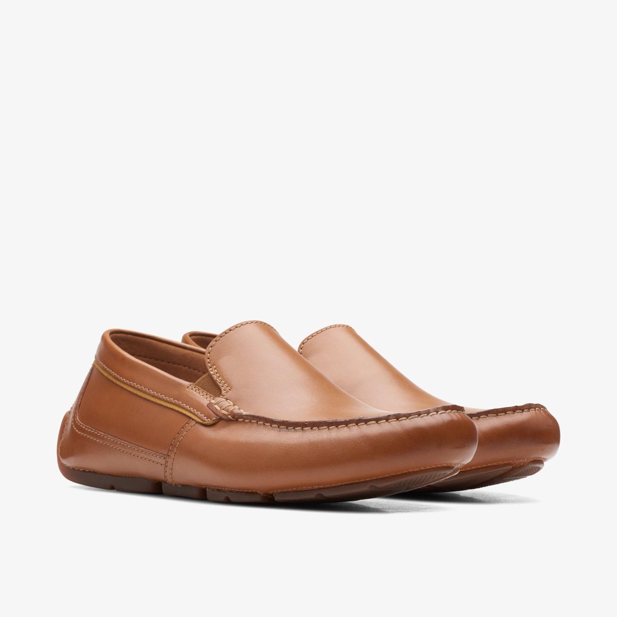 Clarks Markman Plain Tan Leather Brown | 4581EAGBU