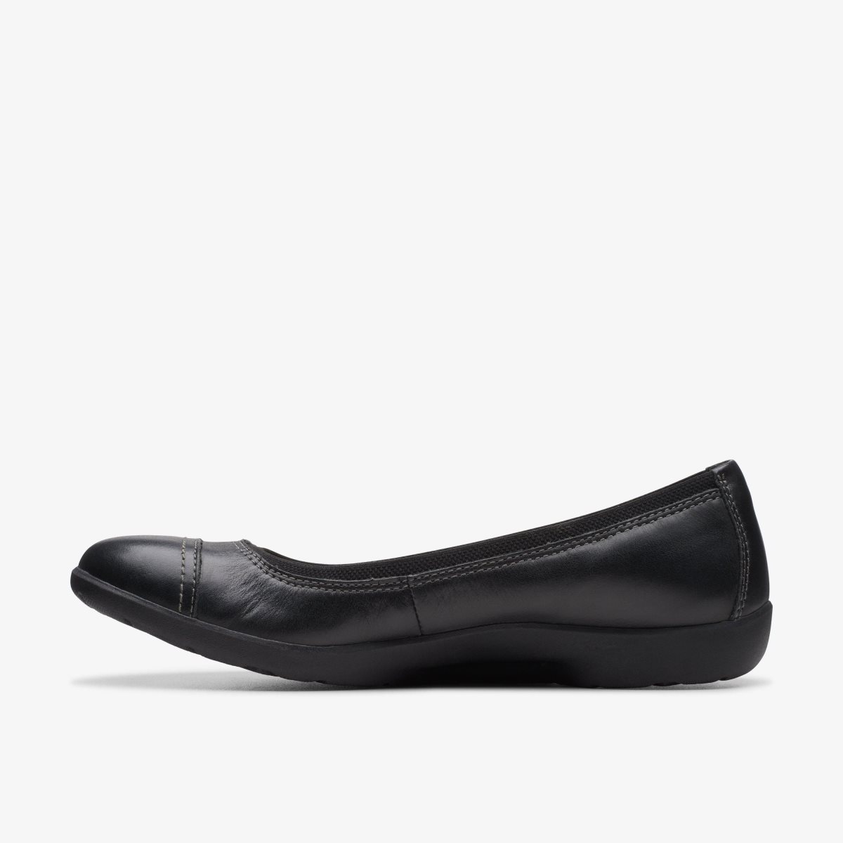 Clarks Meadow Opal Black Leather Black | 0372YNPOI