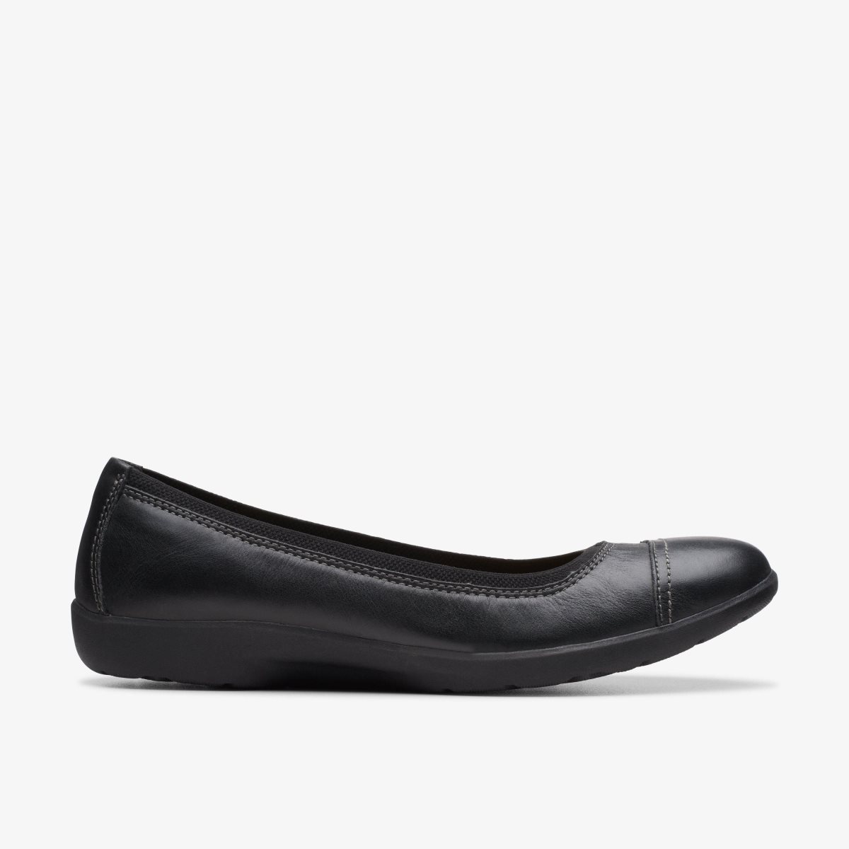 Clarks Meadow Opal Black Leather Black | 0372YNPOI