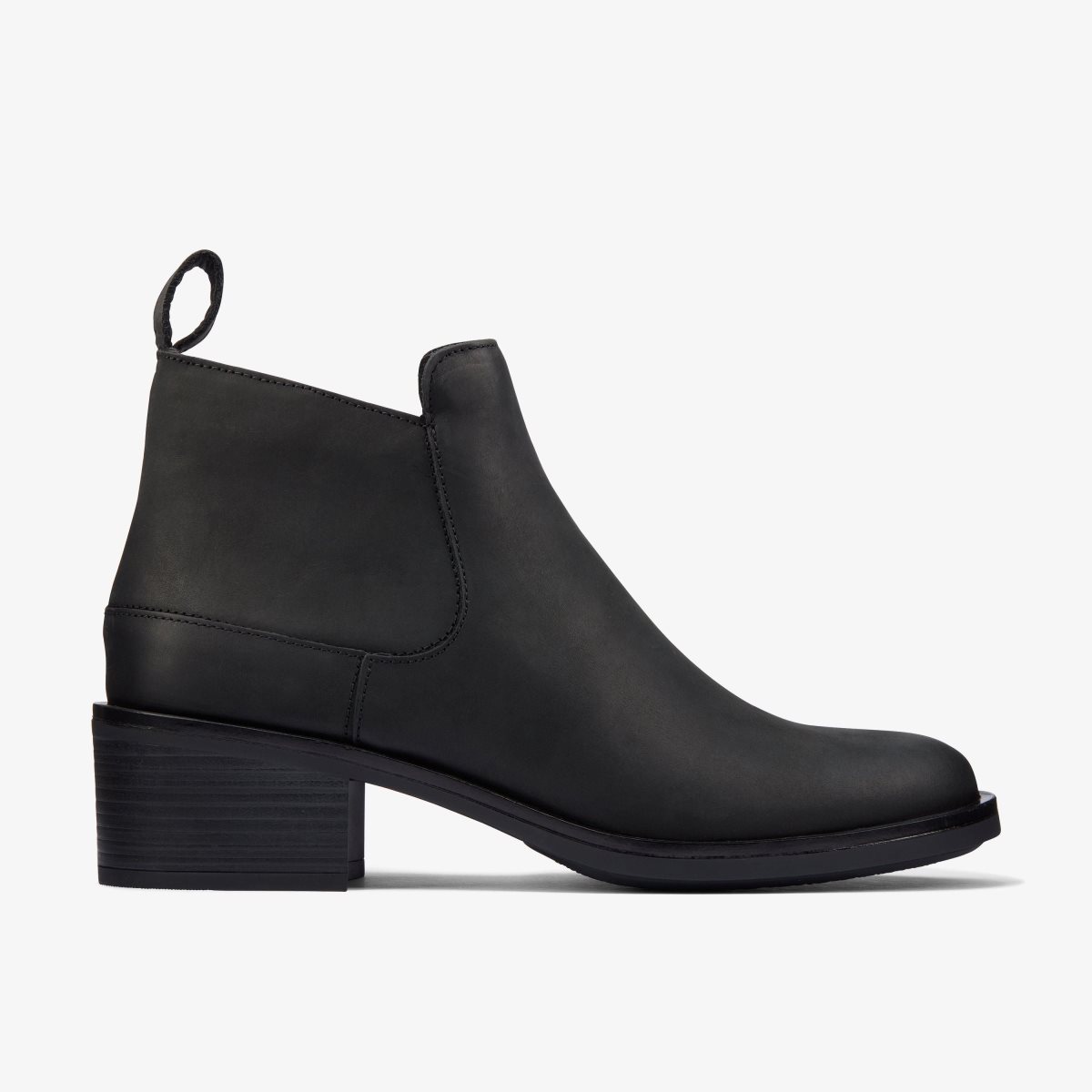 Clarks Memi Zip Black Leather Black | 1763OPHJG