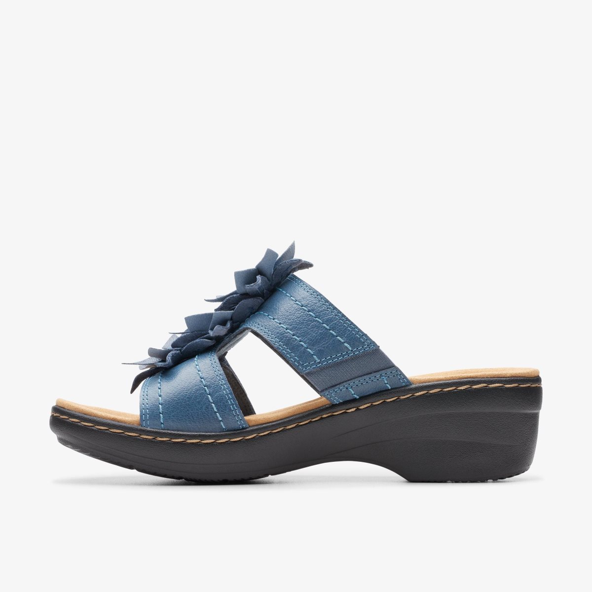 Clarks Merliah Raelyn Blue Leather Blue | 1965ZSQTJ