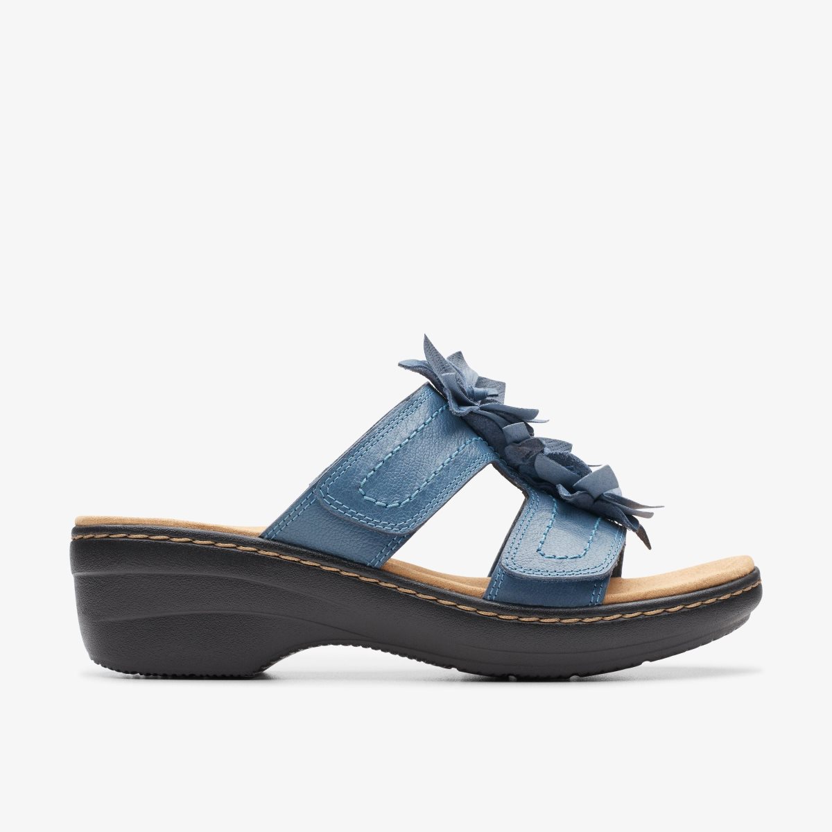 Clarks Merliah Raelyn Blue Leather Blue | 1965ZSQTJ