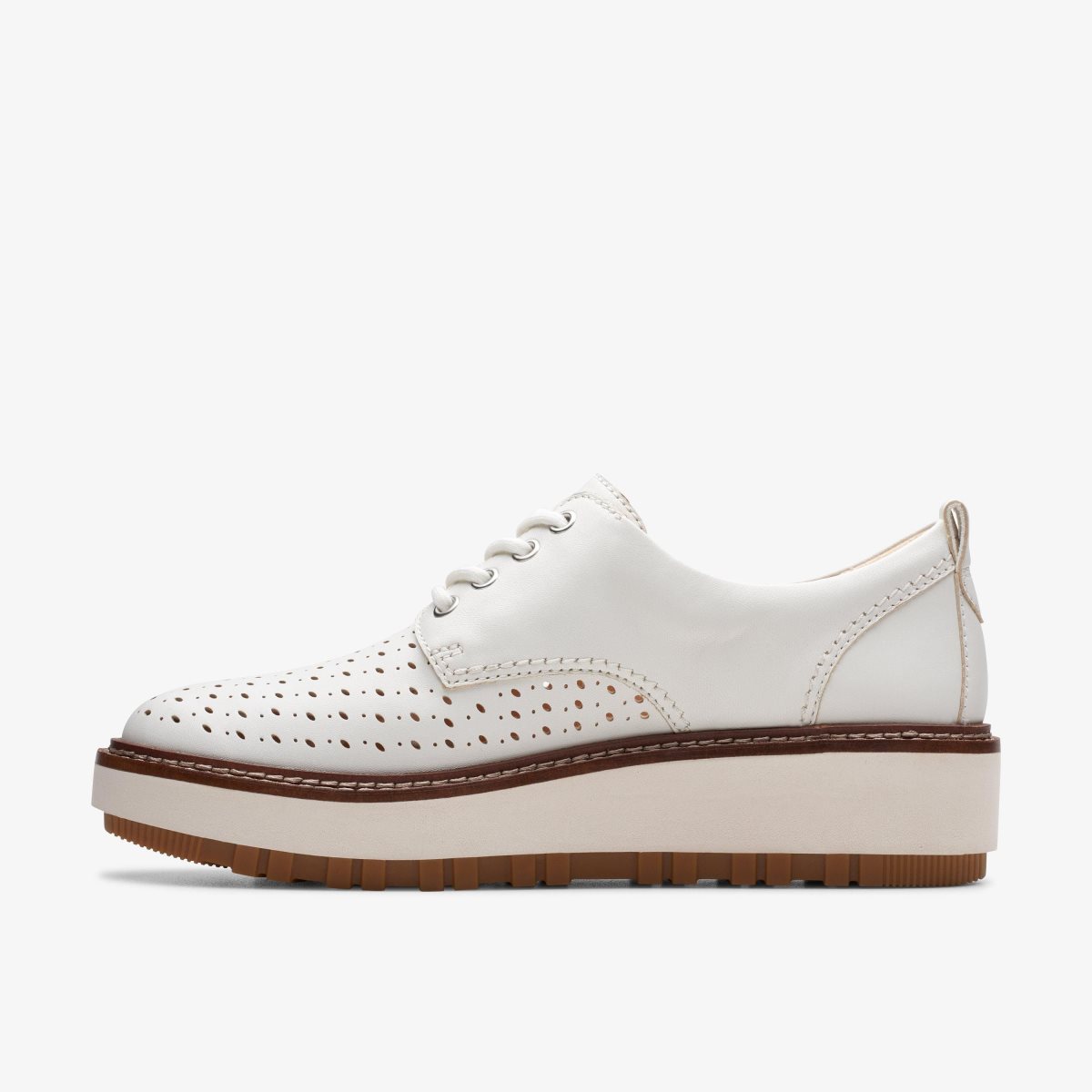 Clarks Orianna Move Off White Leather White | 1956ANYRD