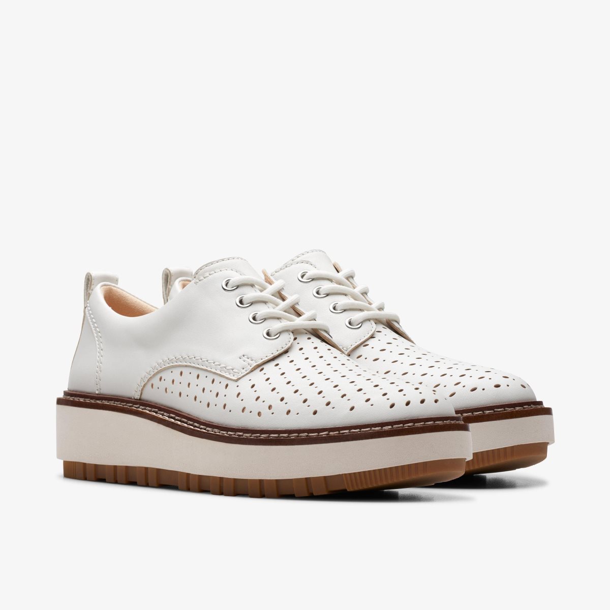 Clarks Orianna Move Off White Leather White | 1956ANYRD