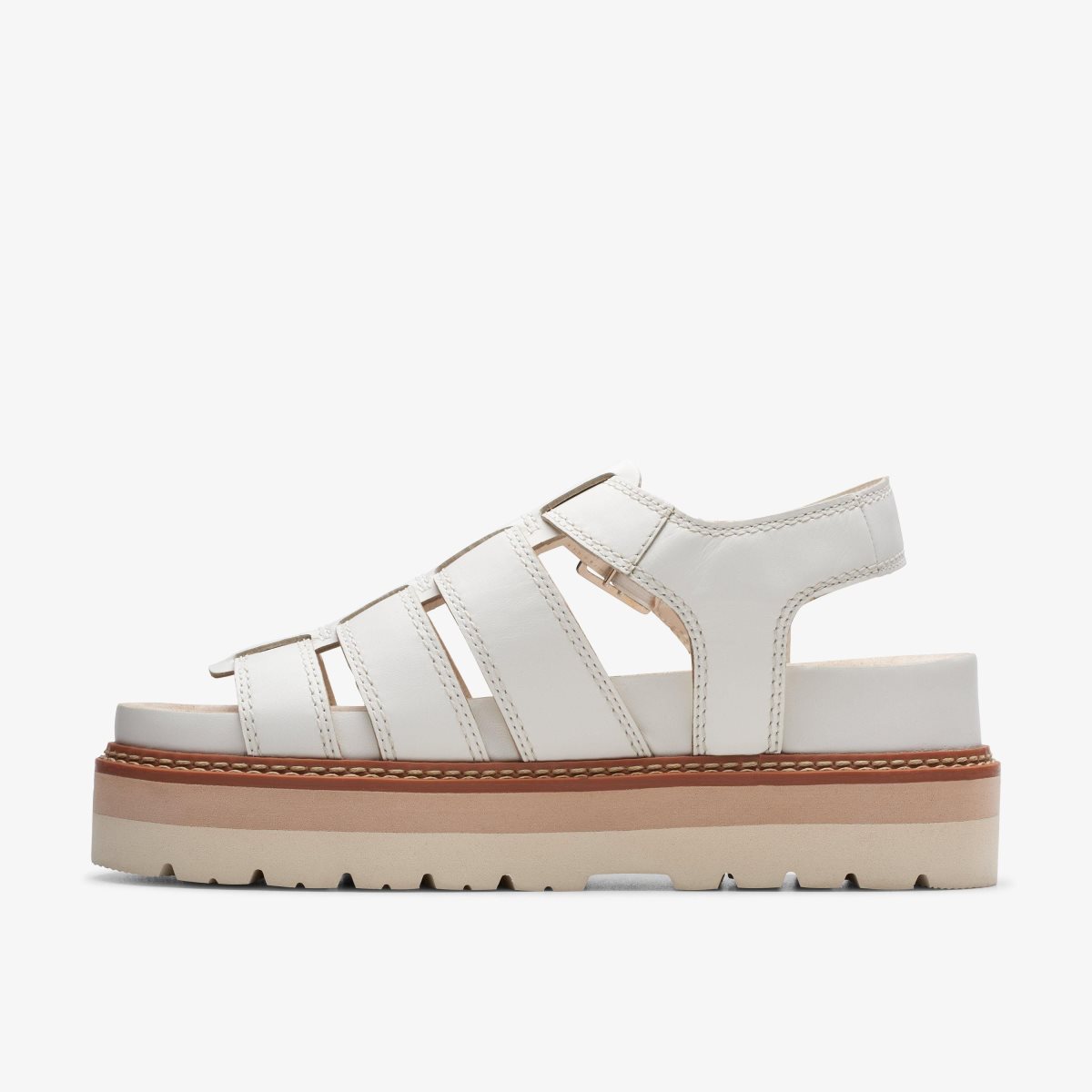 Clarks Orianna Twist Off White Leather White | 6581BDLWG