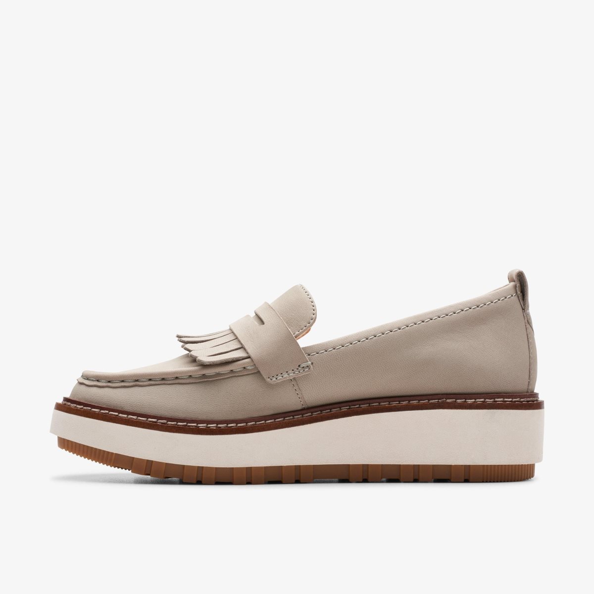 Clarks Orianna W Loafer Stone Nubuck Grey | 9043IQZYK