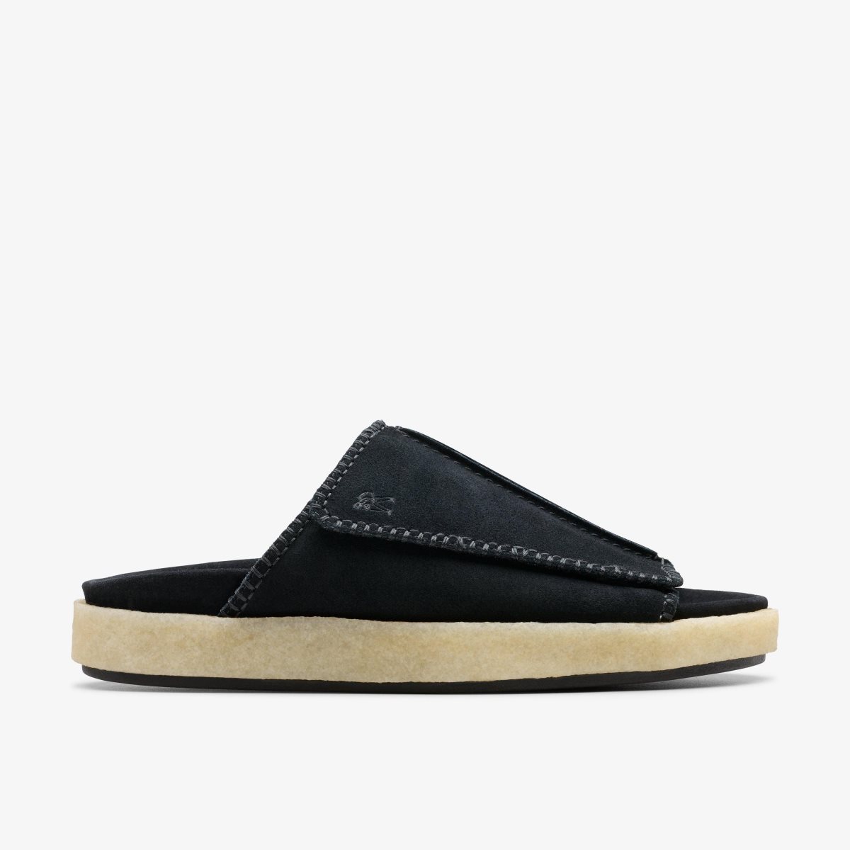 Clarks Overleigh Slide Black Suede Black | 8530MZFWS