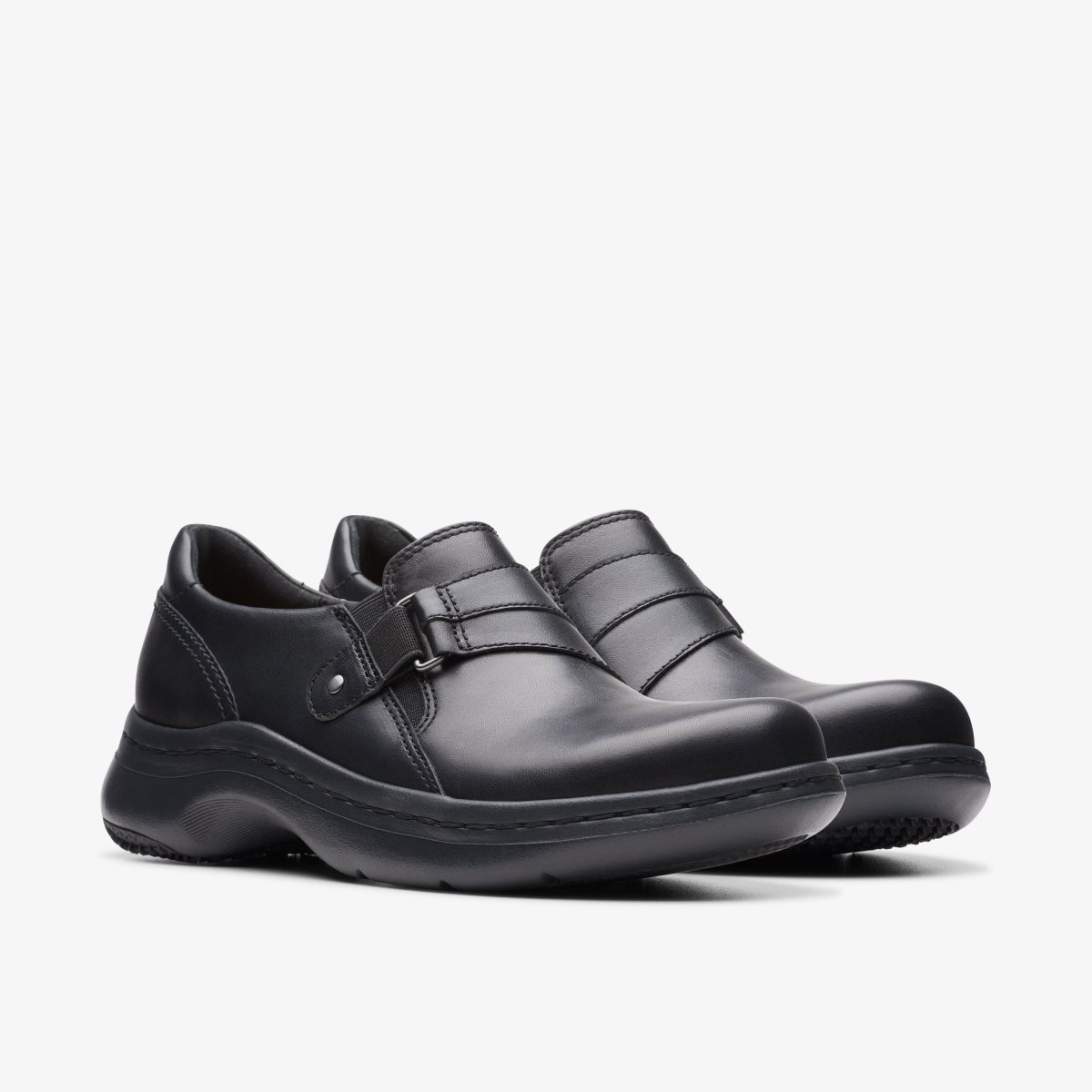 Clarks Pro Sky Black Leather Black | 3620BQYSV