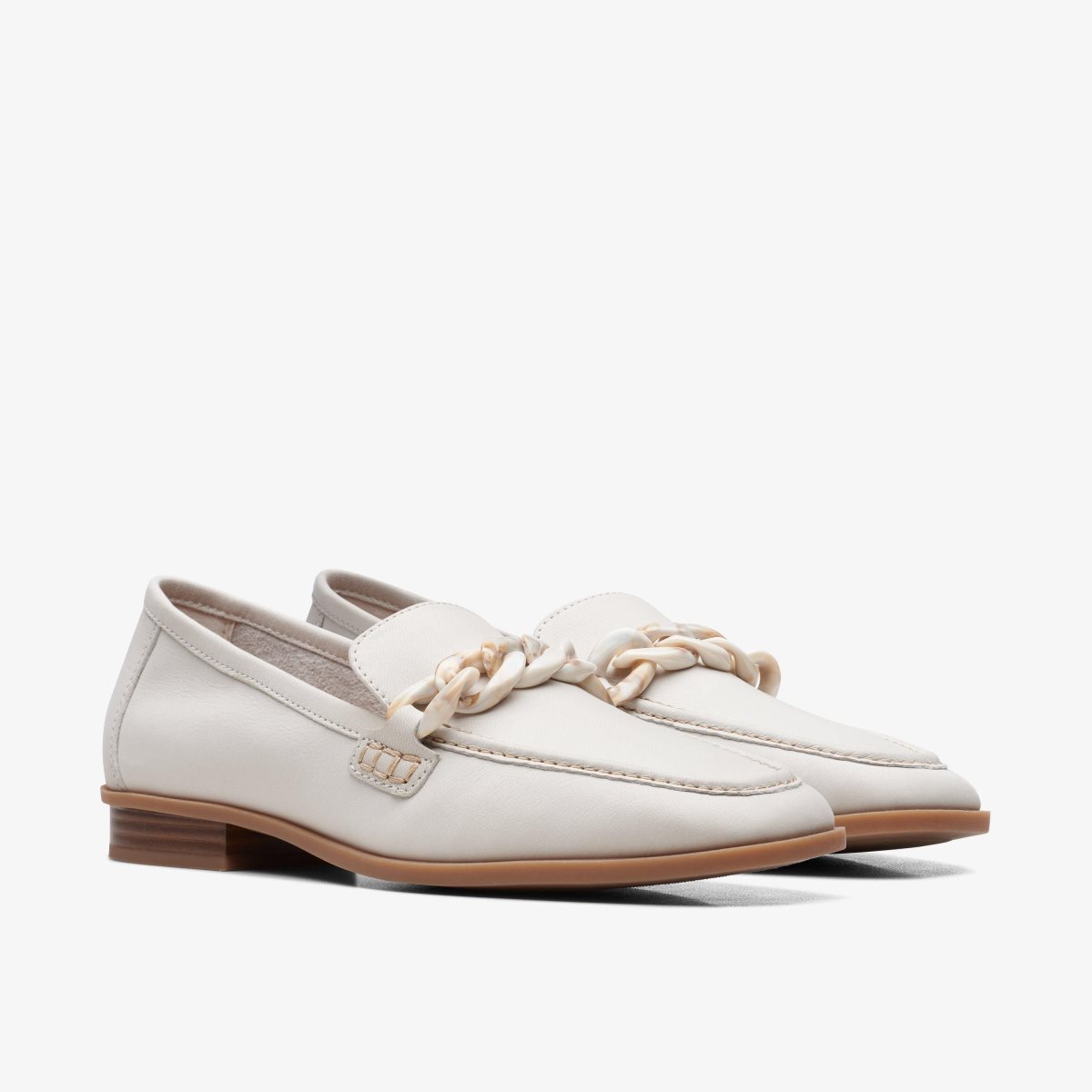 Clarks Sarafyna Iris White Leather White | 0796OUTEB