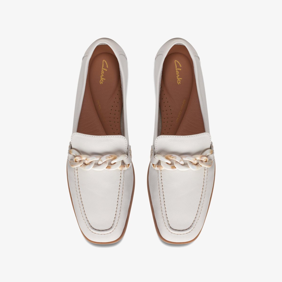 Clarks Sarafyna Iris White Leather White | 0796OUTEB