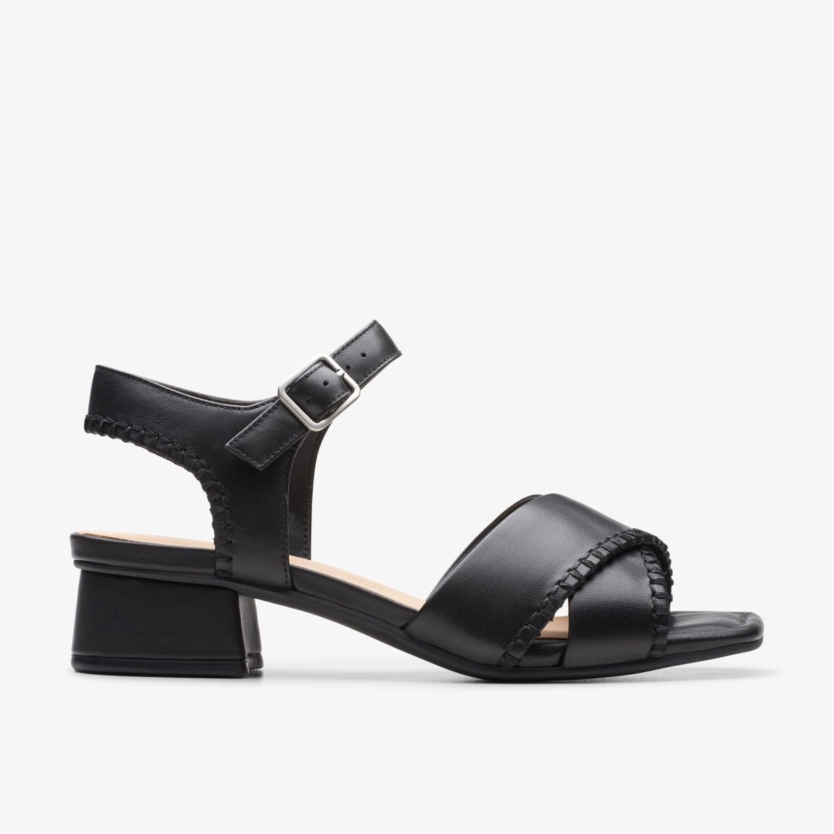 Clarks Serina 35 Cross Black Leather Black | 2630QFZEX