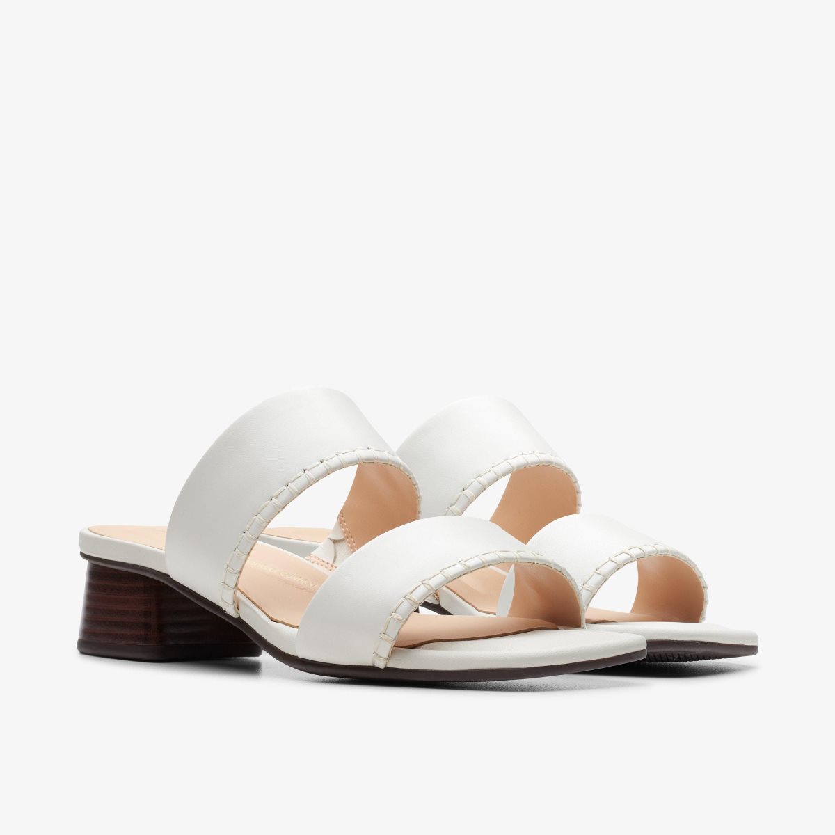 Clarks Serina 35 Mule Off White Leather White | 5136PWZSK