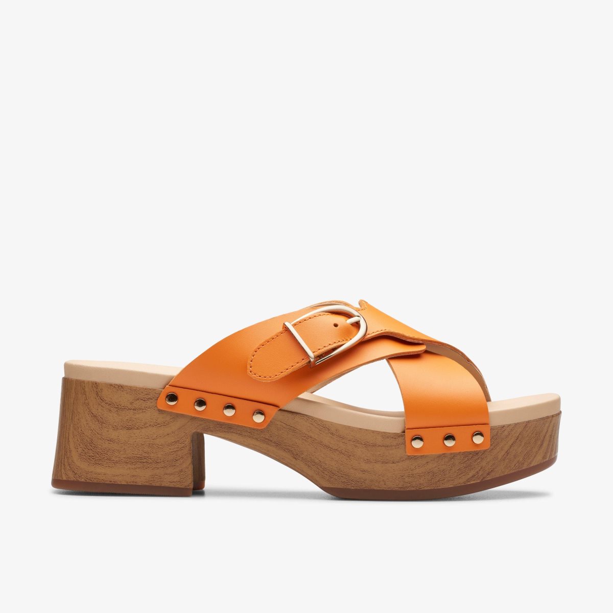 Clarks Sivanne Walk Orange Leather Orange | 9023XJNHV