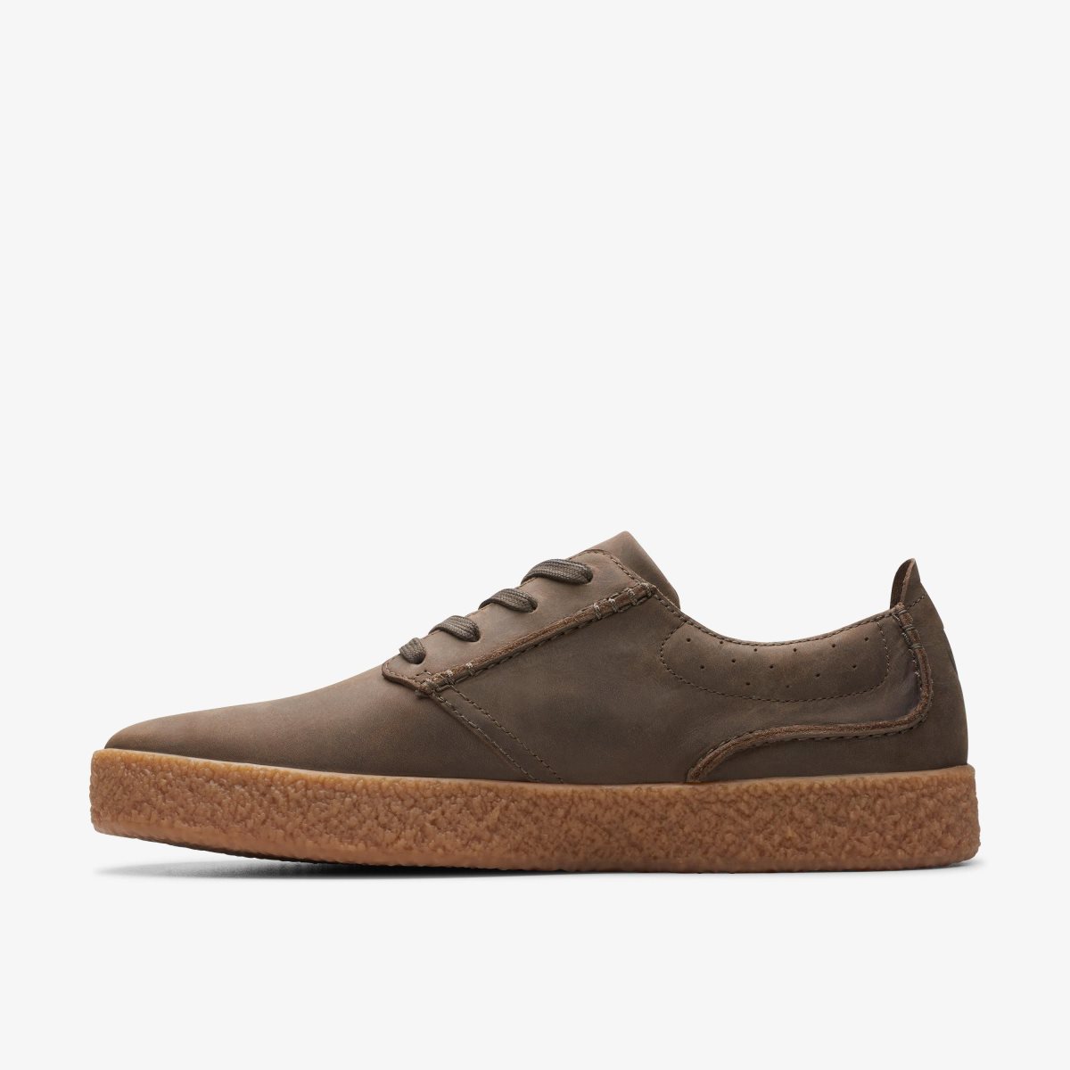 Clarks Streethill Lace Dark Olive Leather Dark Olive | 0682DAJRM