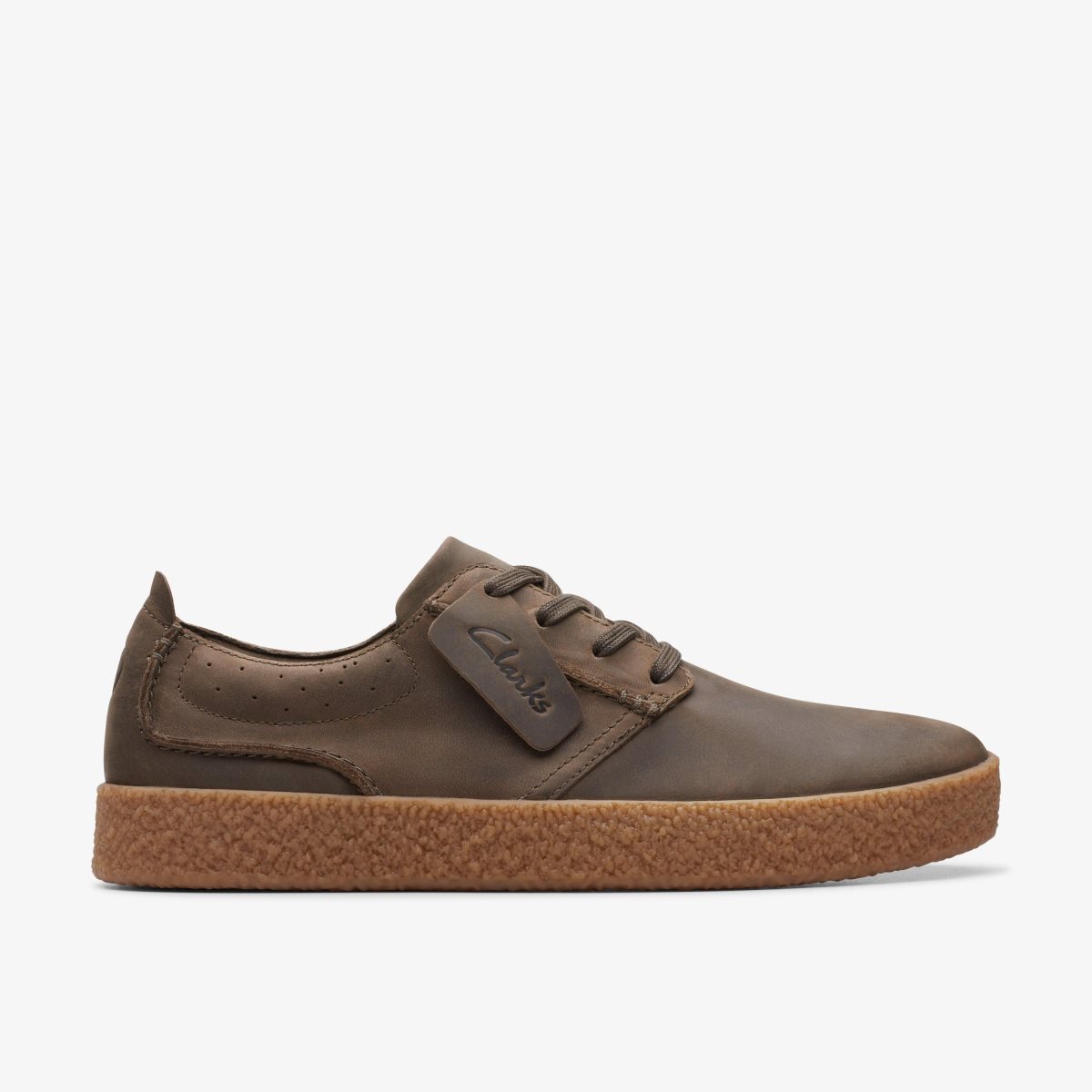 Clarks Streethill Lace Dark Olive Leather Dark Olive | 0682DAJRM