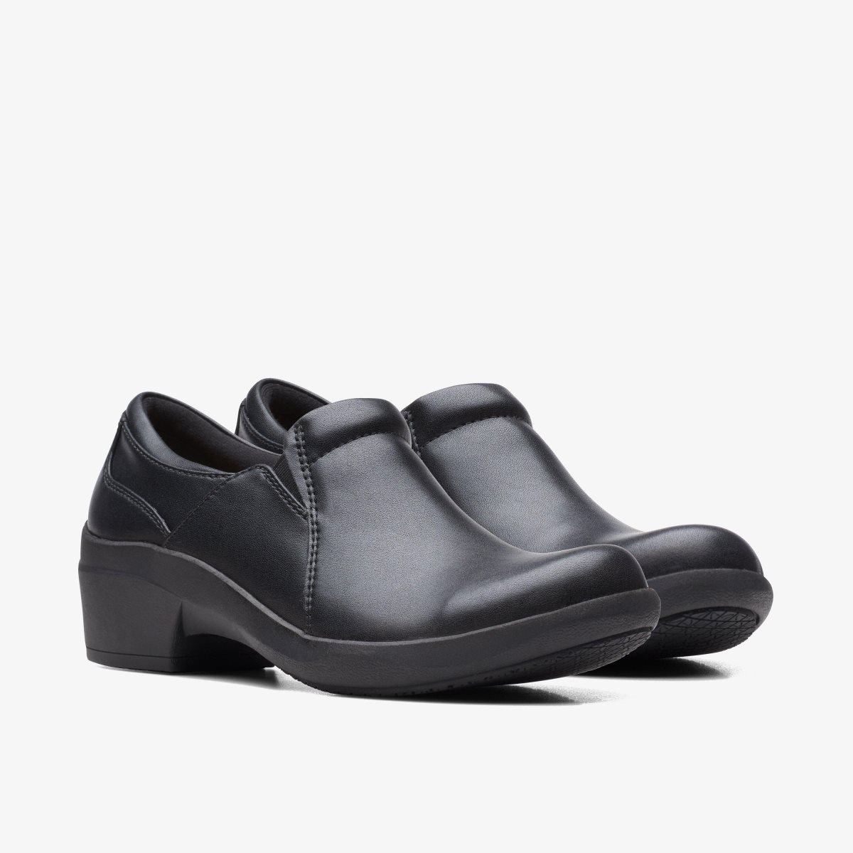 Clarks Talene Pace Black Leather Black | 0869YNUPH