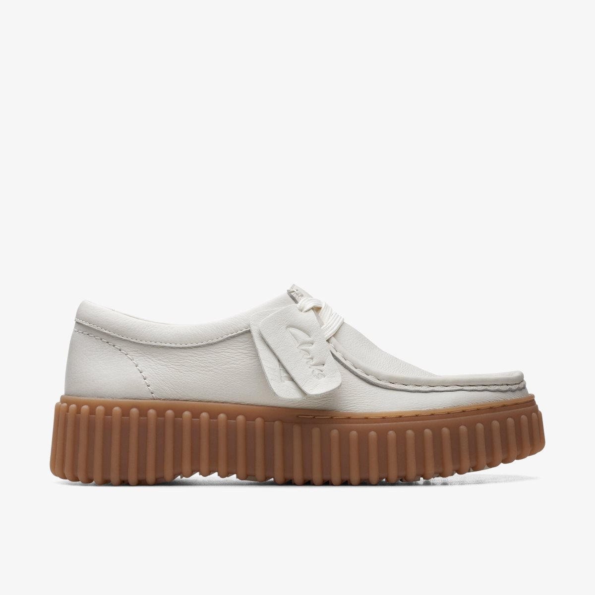 Clarks Torhill Bee Off White Leather White | 4375BVZQP