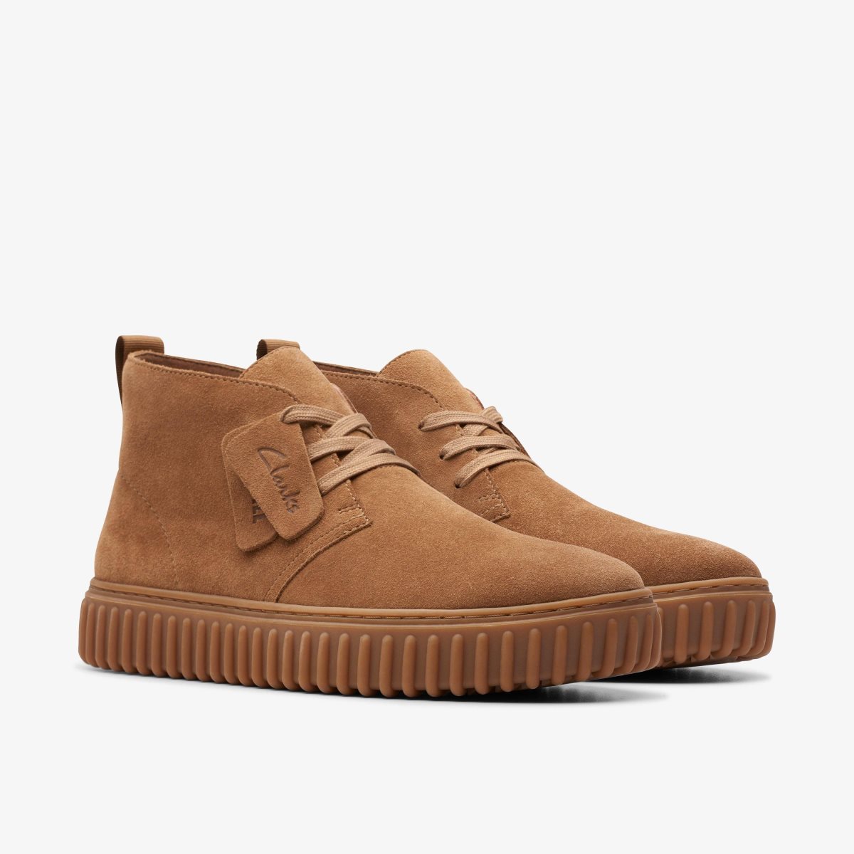 Clarks Torhill Desert Boot Cognac Suede Brown | 7251STVEO