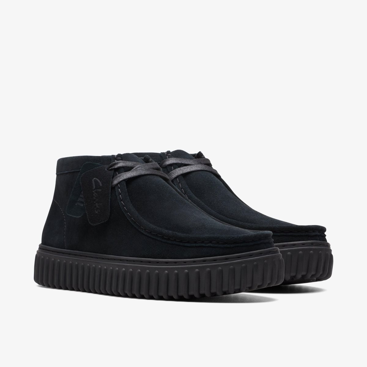 Clarks Torhill Hi Black Suede Black | 5036XZCQB