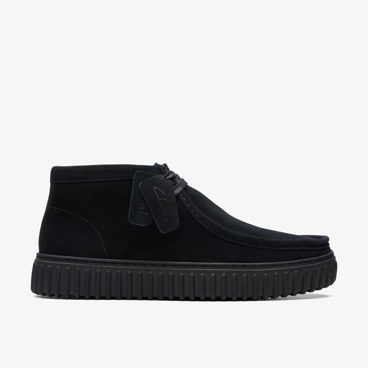 Clarks Torhill Hi Black Suede Black | 5036XZCQB