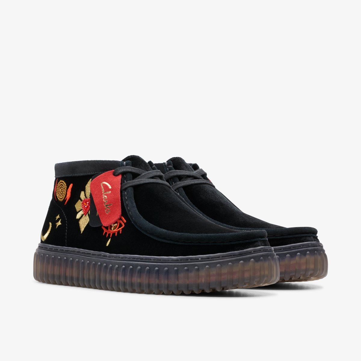 Clarks Torhill Hi Black Velvet Black | 1263JBVXZ