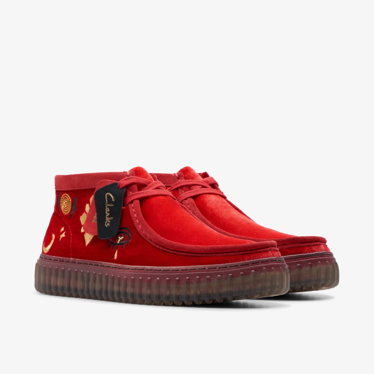 Clarks Torhill Hi Red Velvet Red | 9380SVTDU