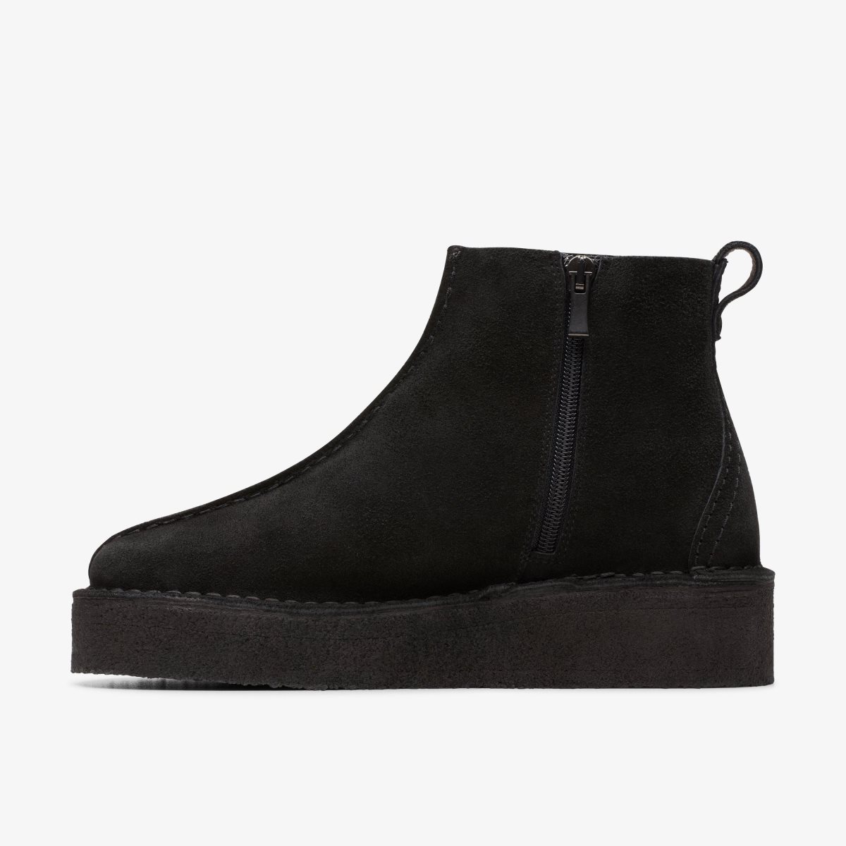 Clarks Trek Wedge Boot Black Suede Black | 6908GFSHI