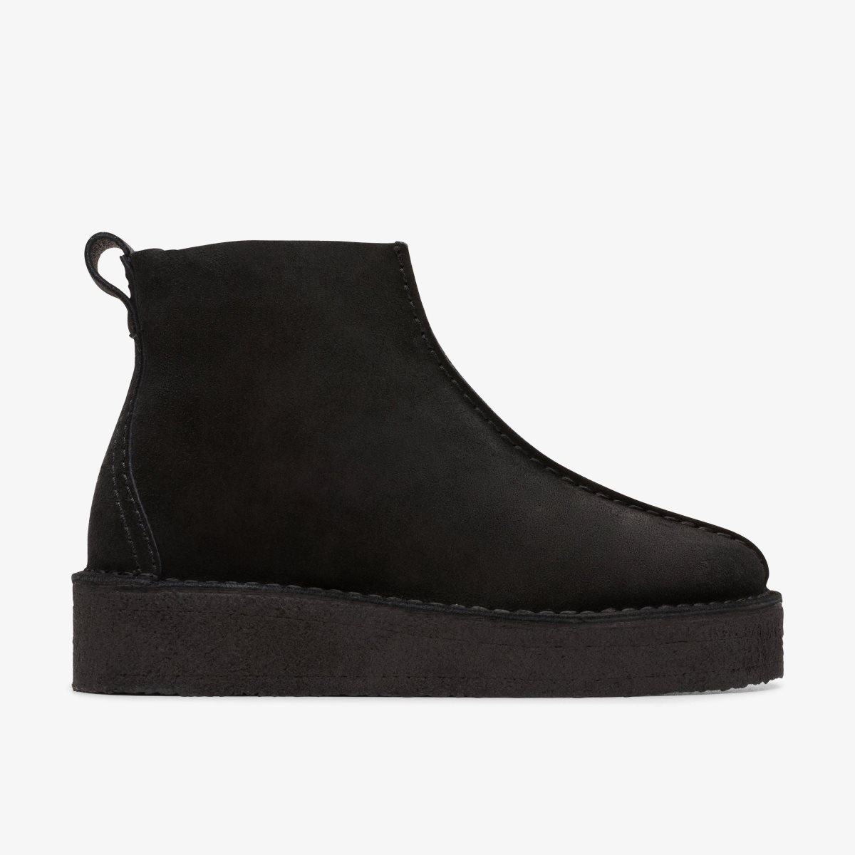 Clarks Trek Wedge Boot Black Suede Black | 6908GFSHI