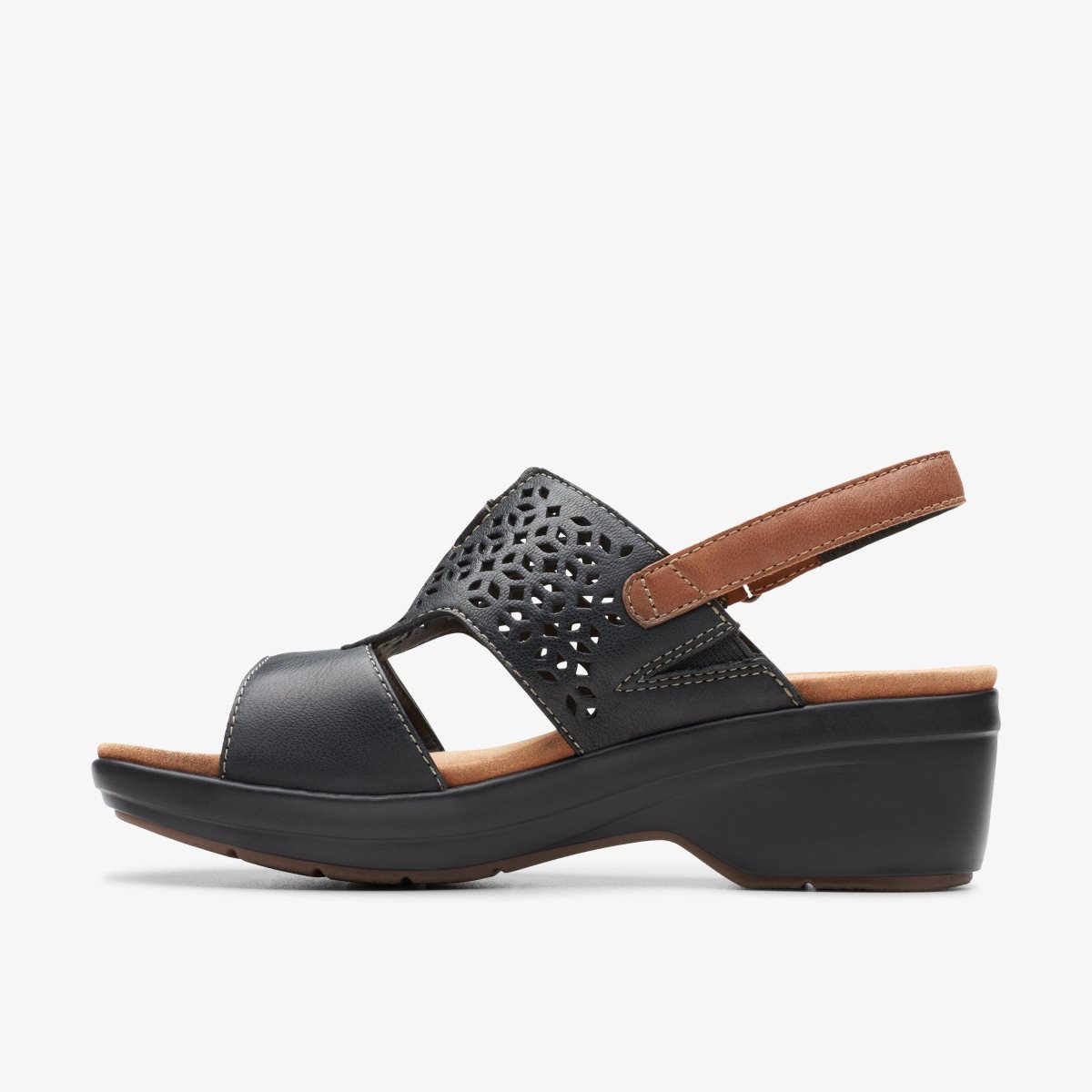 Clarks Tuleah Sun Black Leather Black | 1862KVTIM