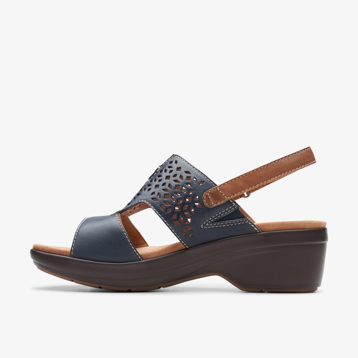 Clarks Tuleah Sun Navy Leather Navy | 0845FDRKL