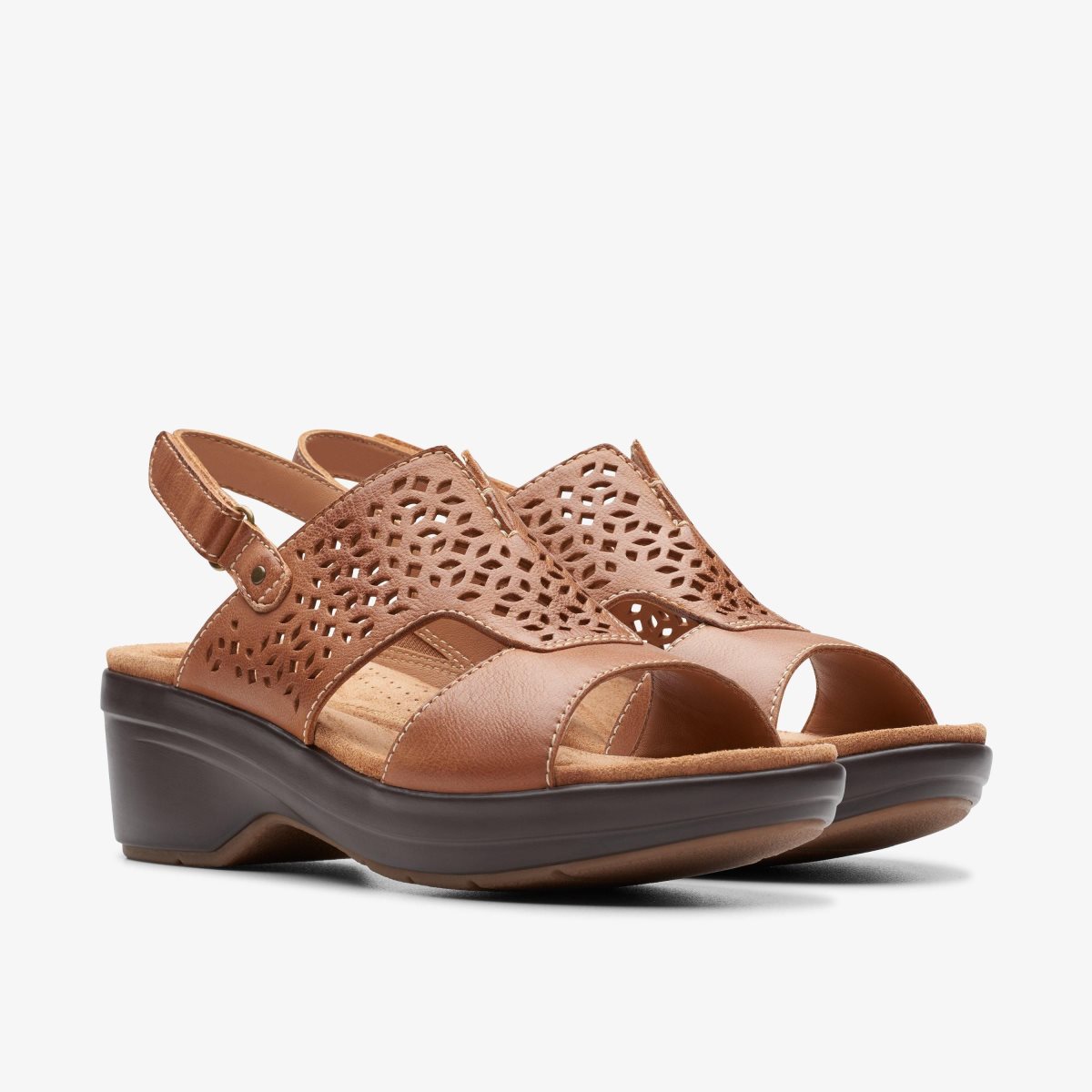 Clarks Tuleah Sun Tan Leather Brown | 6831TEPXO