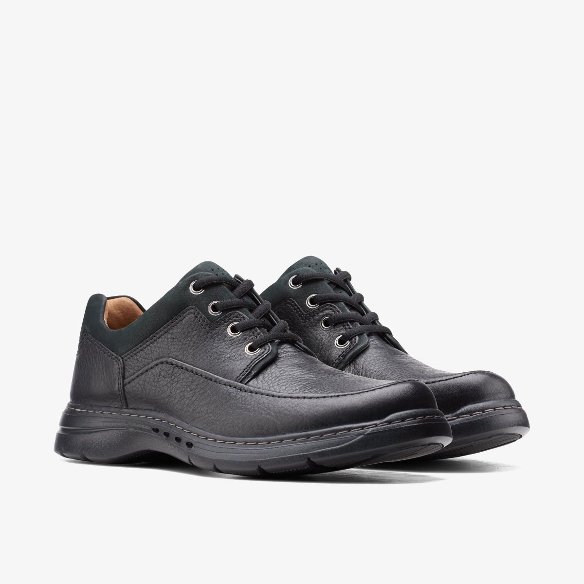 Clarks Un Brawley Lace Black Leather Black | 0756SVMXR