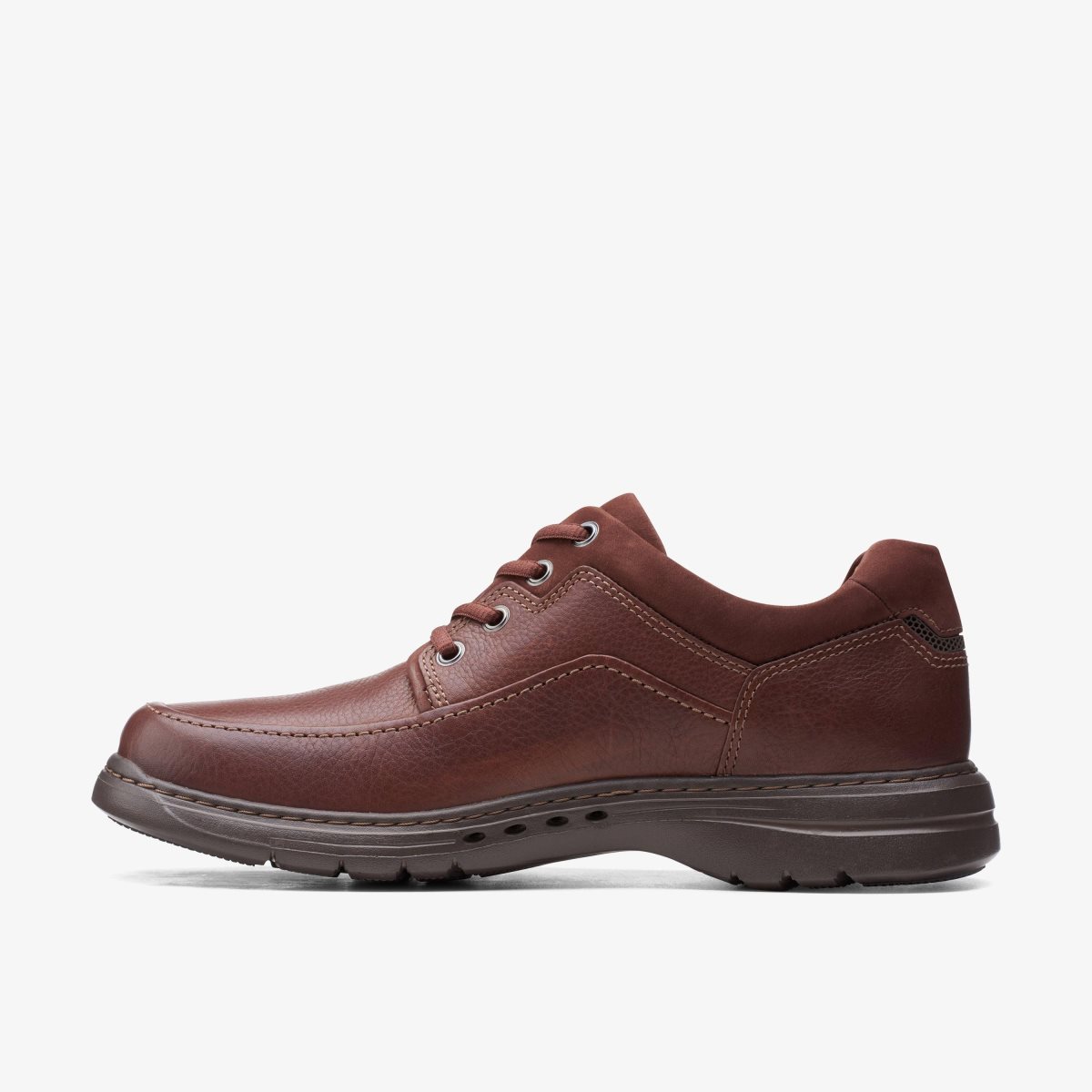 Clarks Un Brawley Lace Mahogany Leather Mahogany | 4613XUEBA