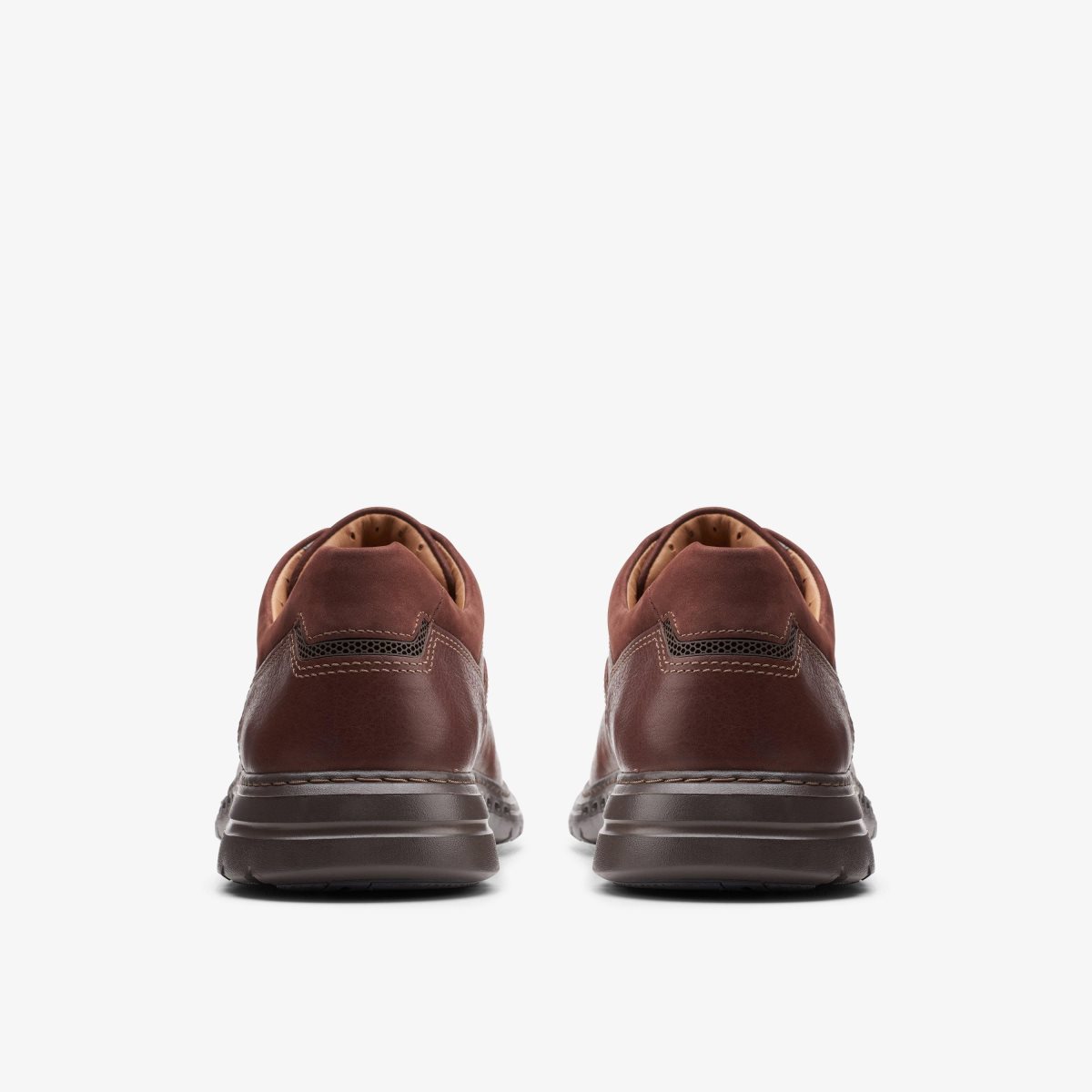 Clarks Un Brawley Lace Mahogany Leather Mahogany | 4613XUEBA