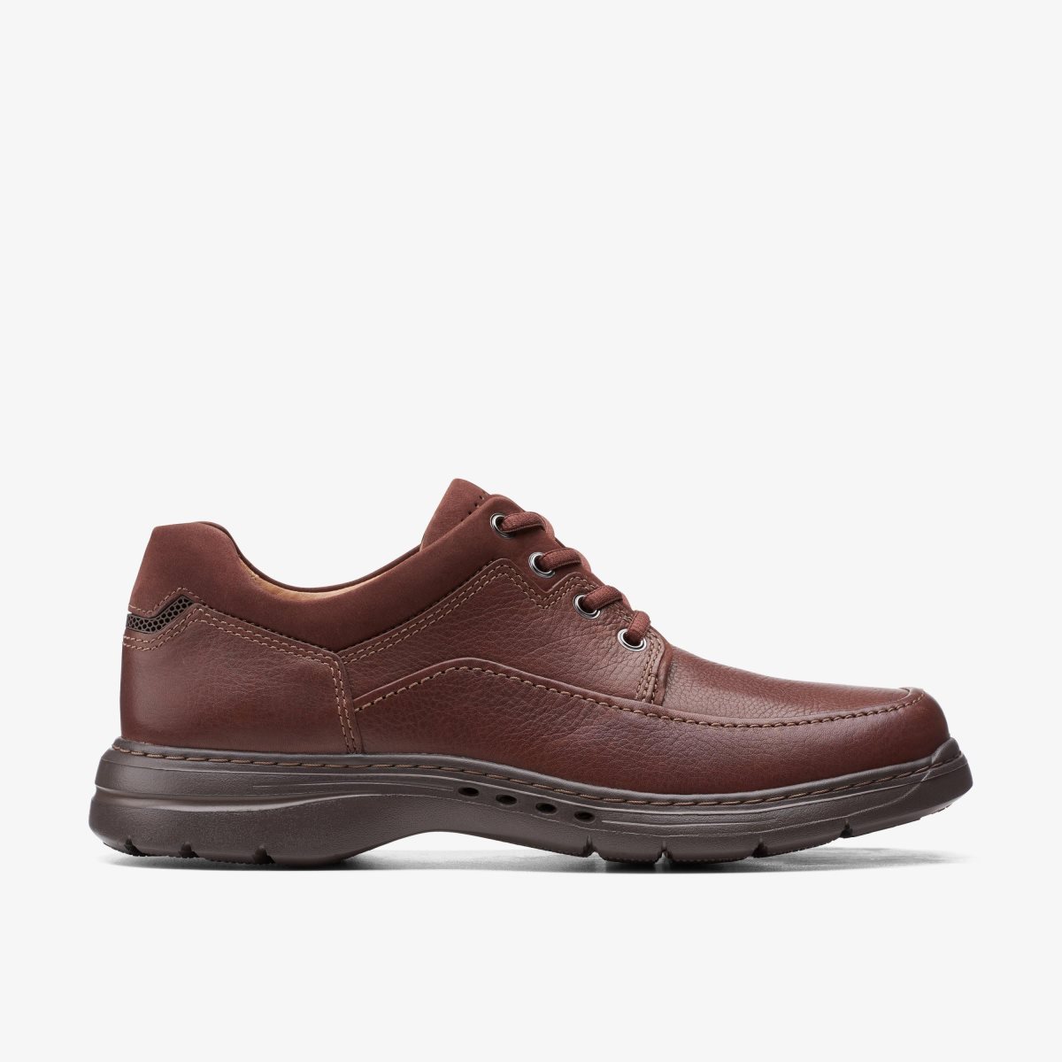 Clarks Un Brawley Lace Mahogany Leather Mahogany | 4613XUEBA