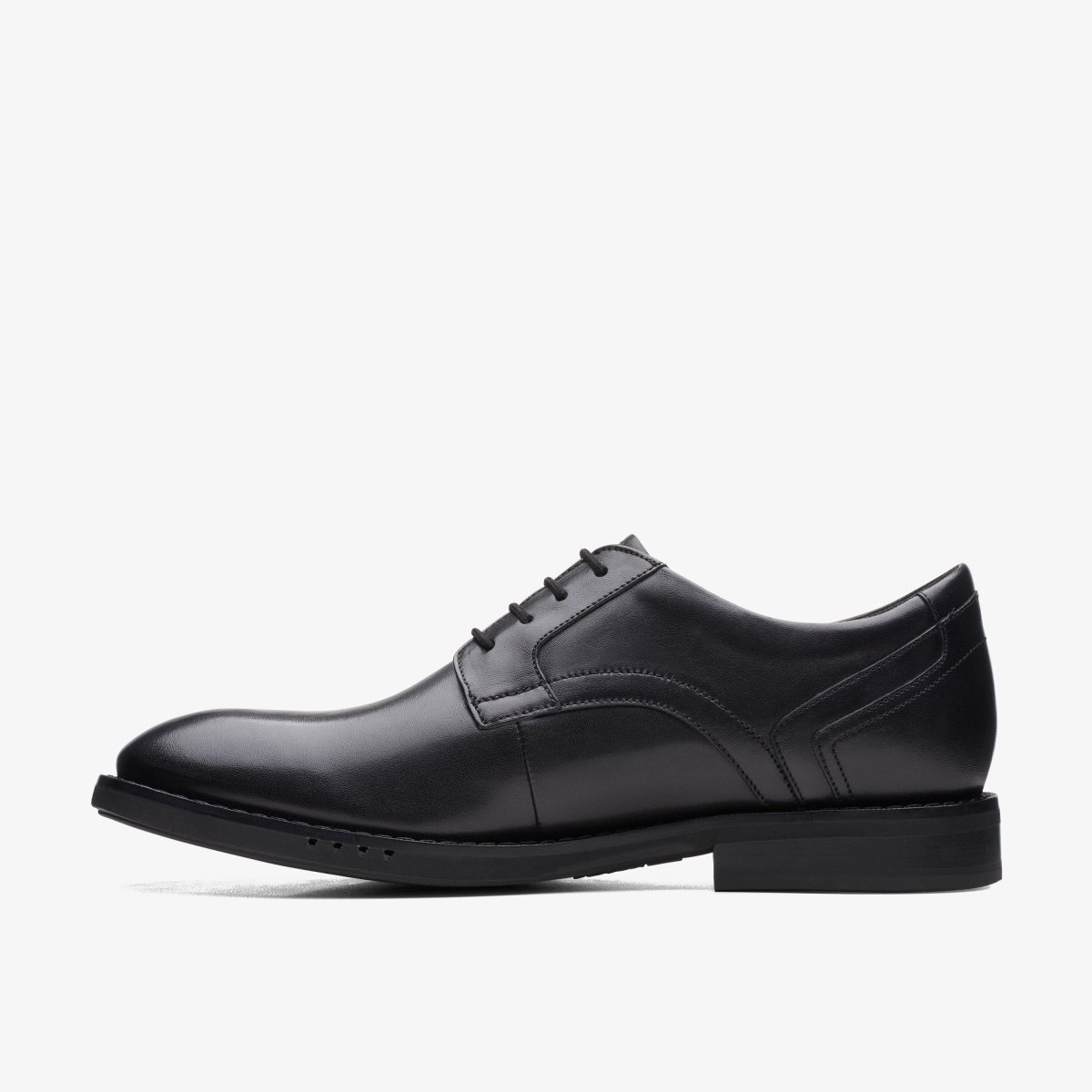 Clarks Un Hugh Lace Black Leather Black | 2943UHNQT