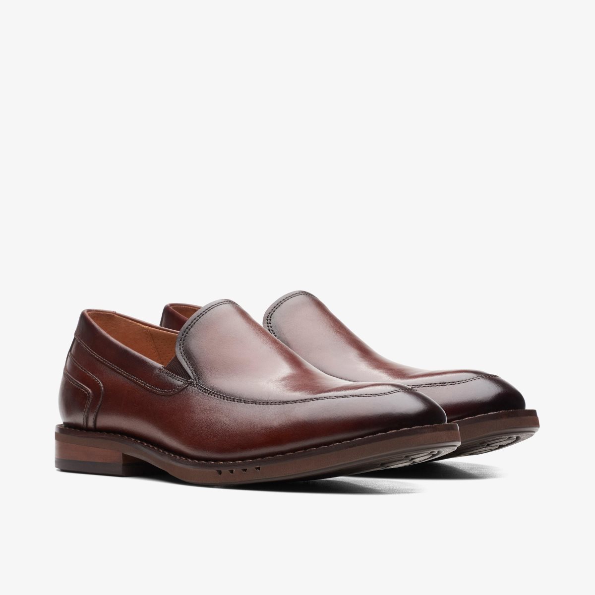 Clarks Un Hugh Step Brown Leather Brown | 0246JTEWZ