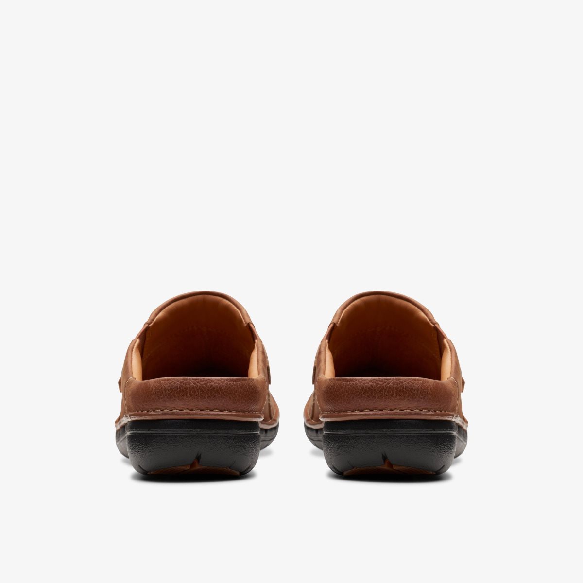 Clarks Un Loop Ease Dark Tan Leather Dark Brown | 1768JUKXS